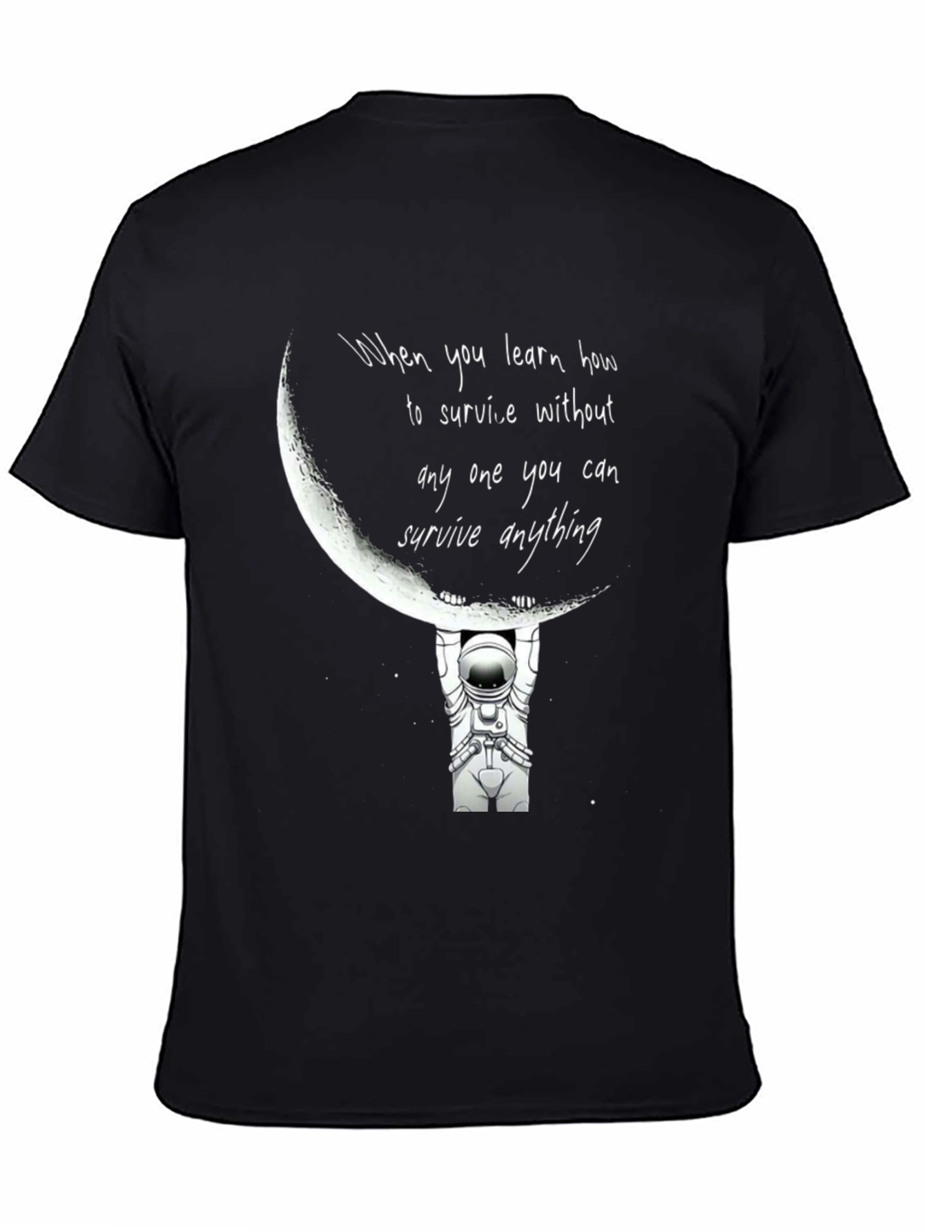 Astronaut Moon Lift Graphic Tee - Unique Design