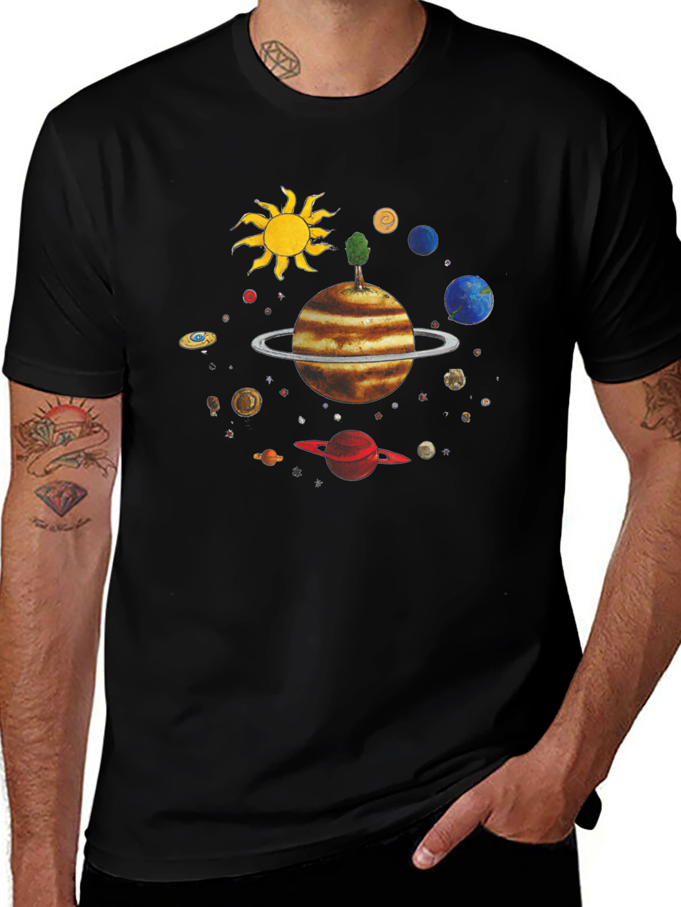 Planetary T-Shirt - Unique Space Design