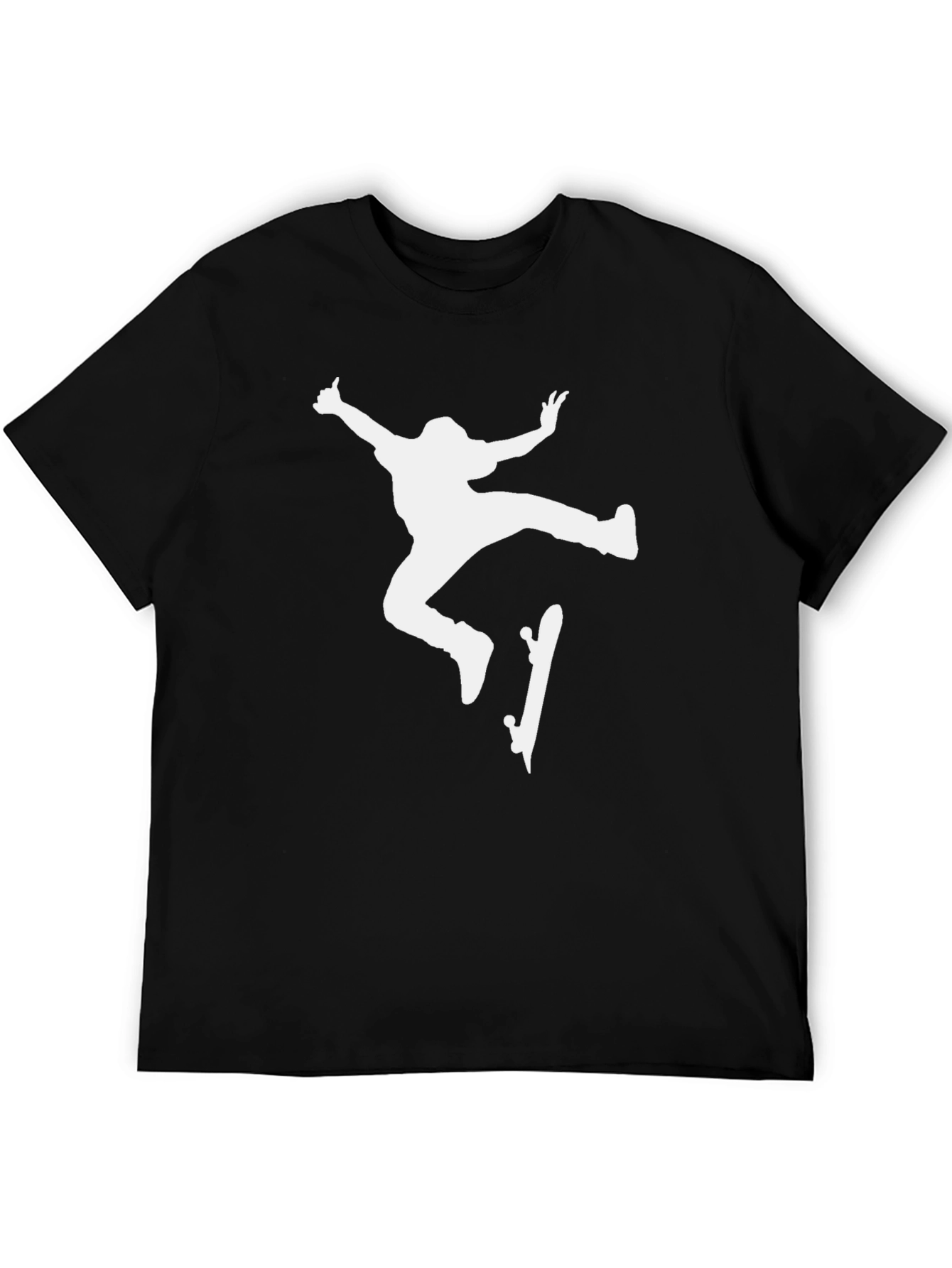 Skateboarder Graphic Tee - Cool Black T-Shirt