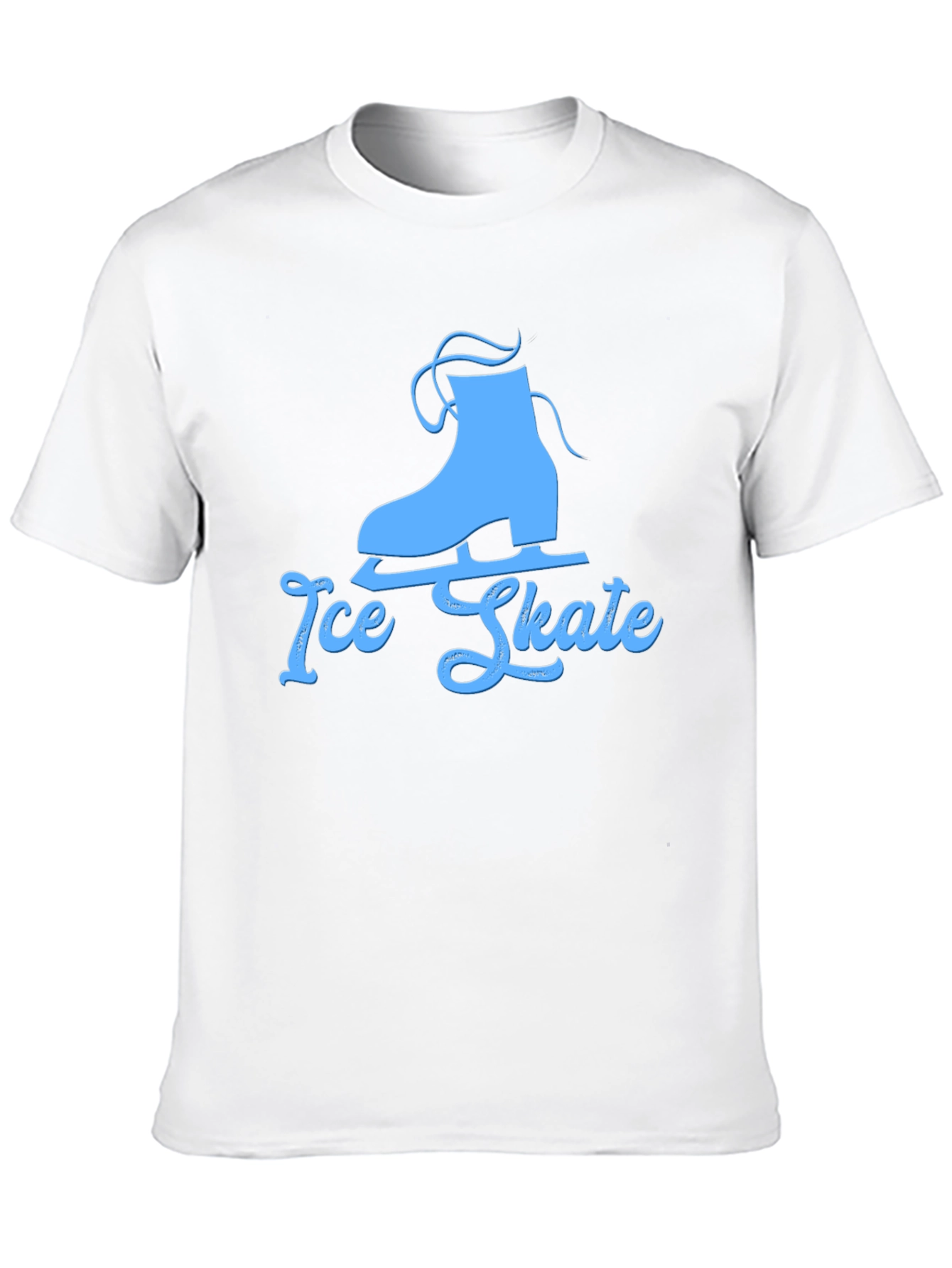 Ice Skate Graphic Tee - Black Cotton Shirt