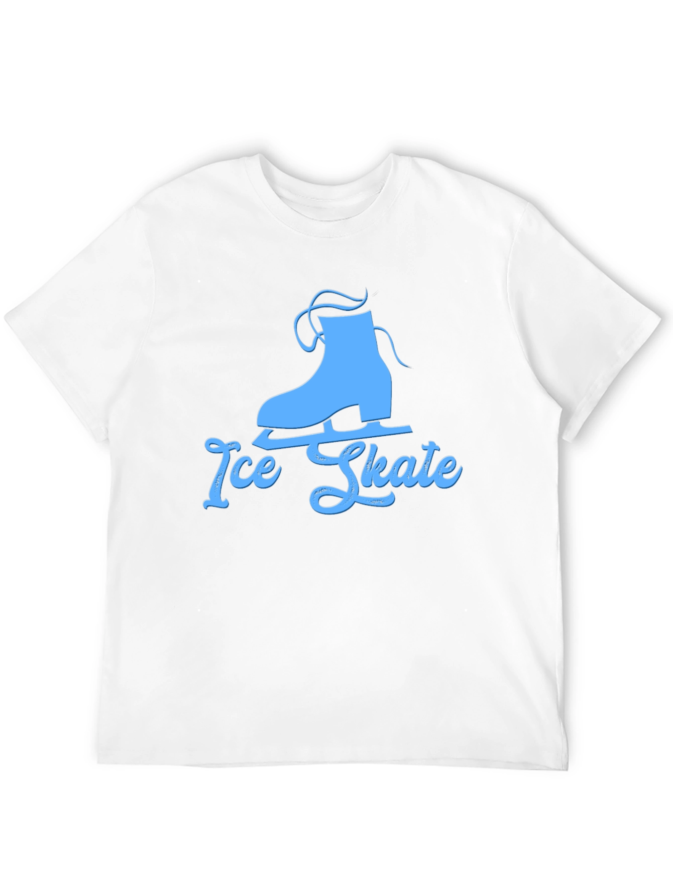 Ice Skate Graphic Tee - Black Cotton Shirt