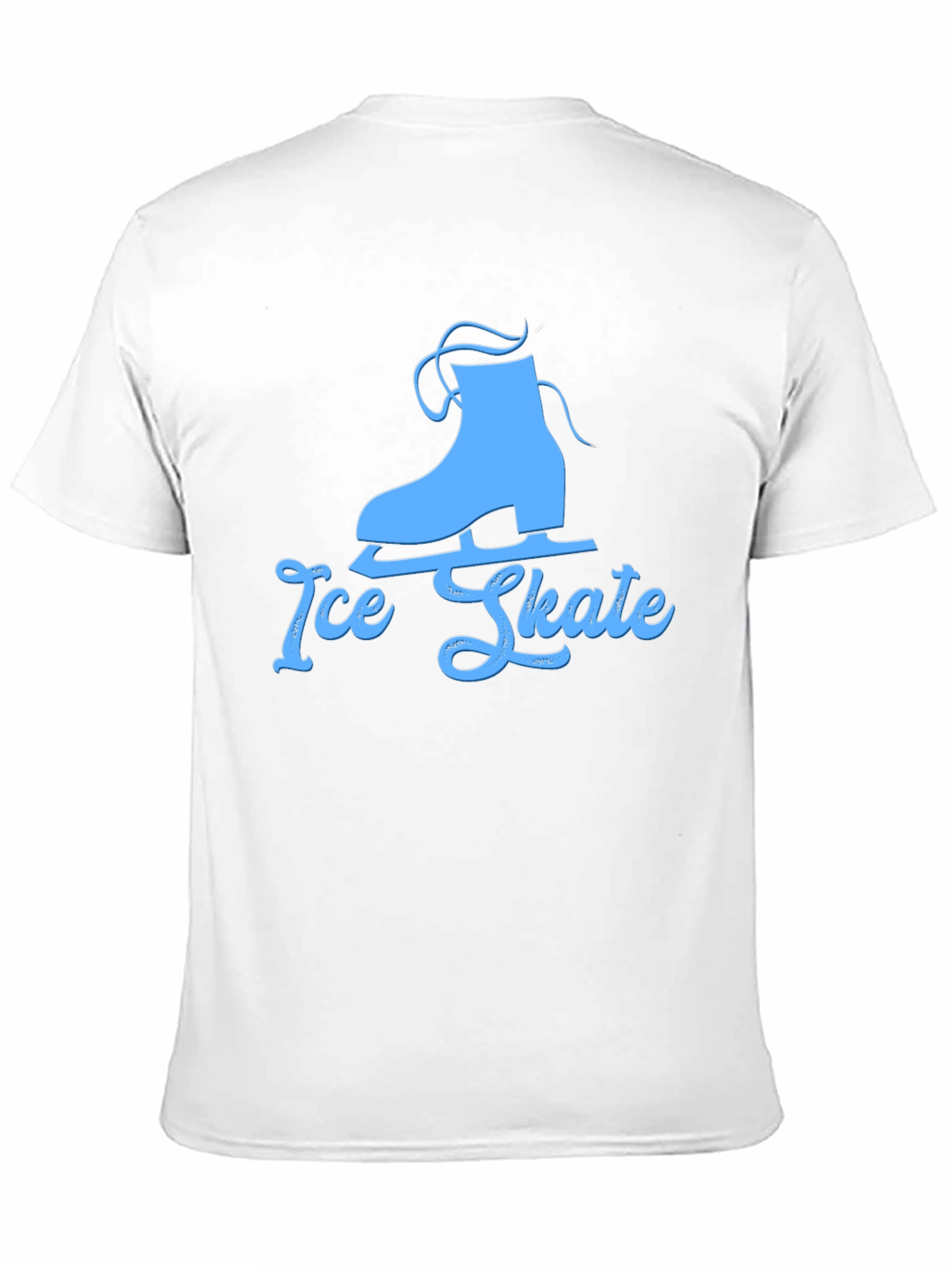 Ice Skate Graphic Tee - Black Cotton Shirt