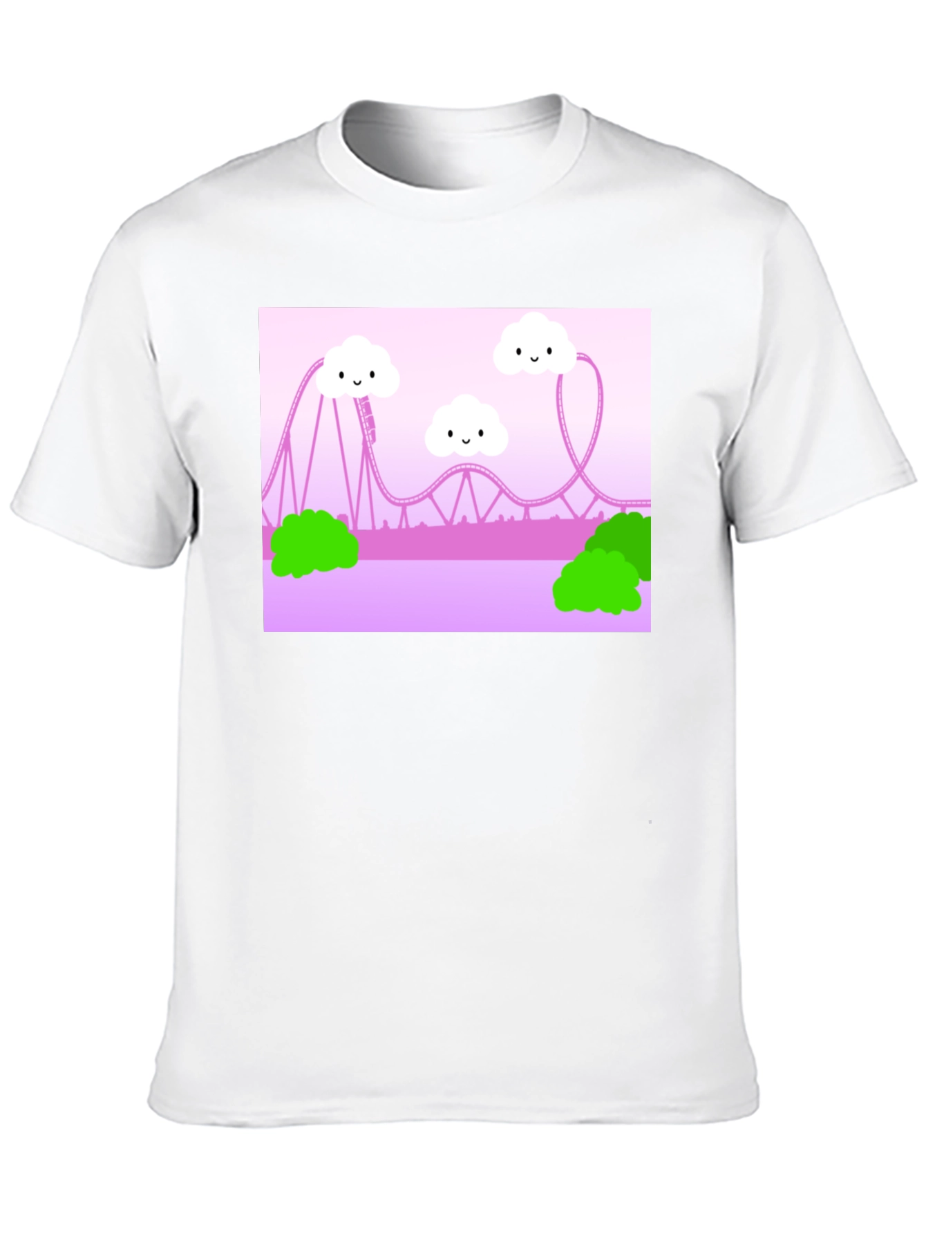 Cute Kawaii Roller Coaster Graphic Tee - Unisex