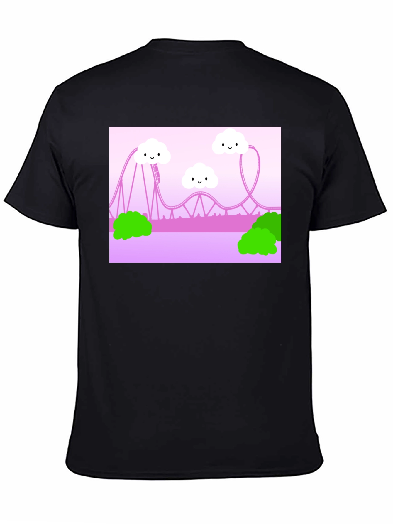 Cute Kawaii Roller Coaster Graphic Tee - Unisex