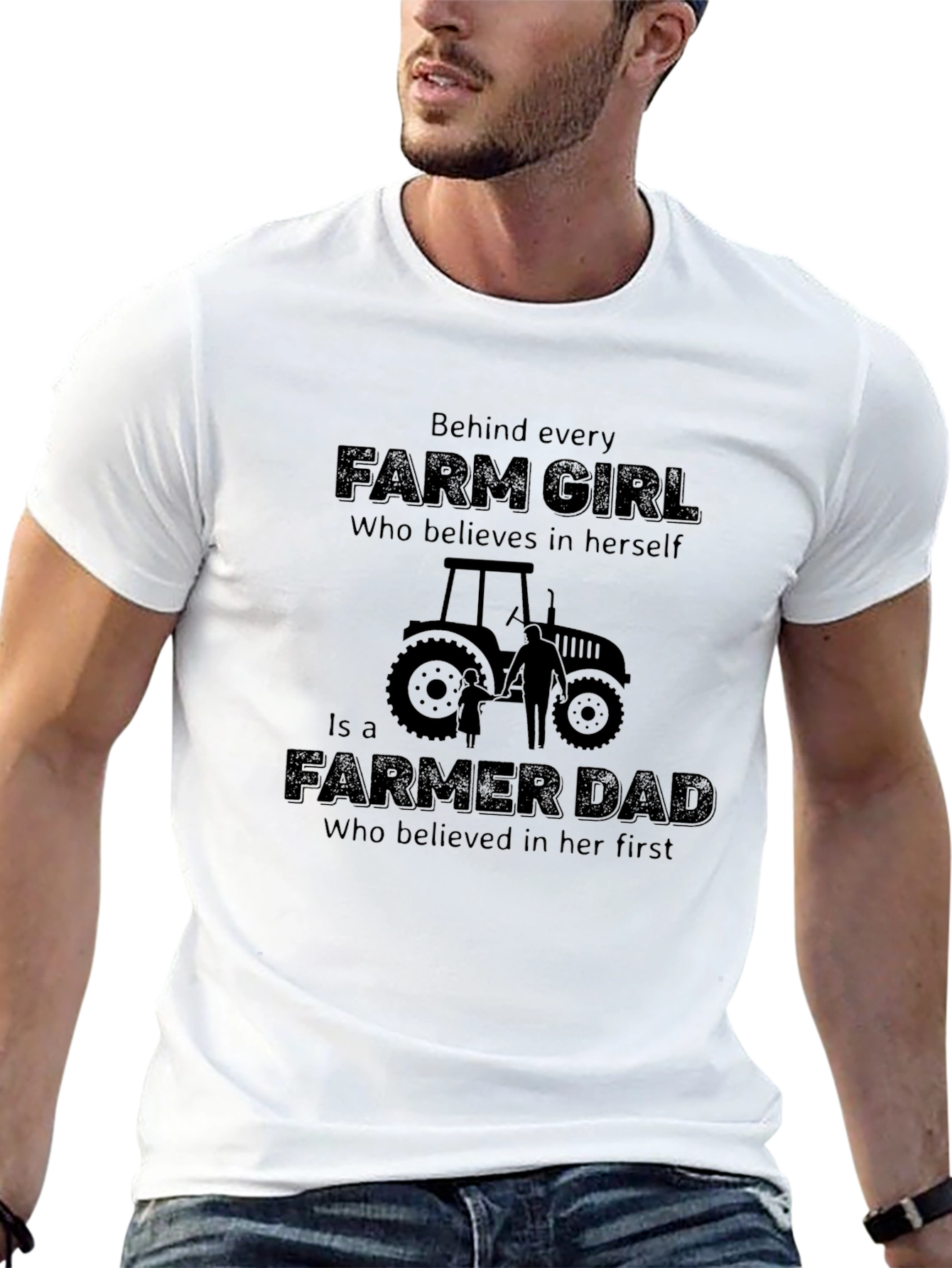 Farm Girl and Farmer Dad Graphic Tee