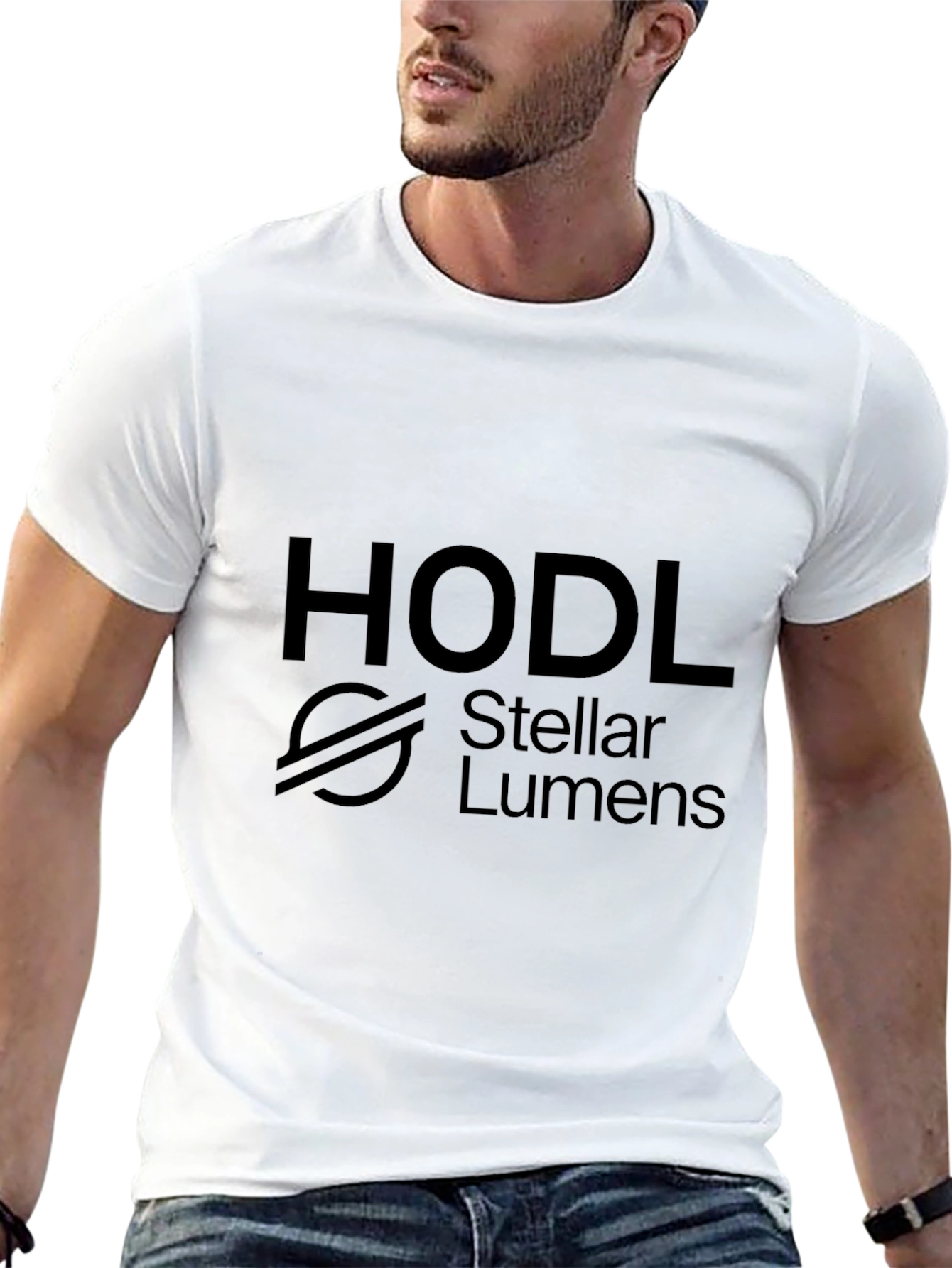 HODL Stellar Lumens Black T-Shirt Crypto Investor Tee