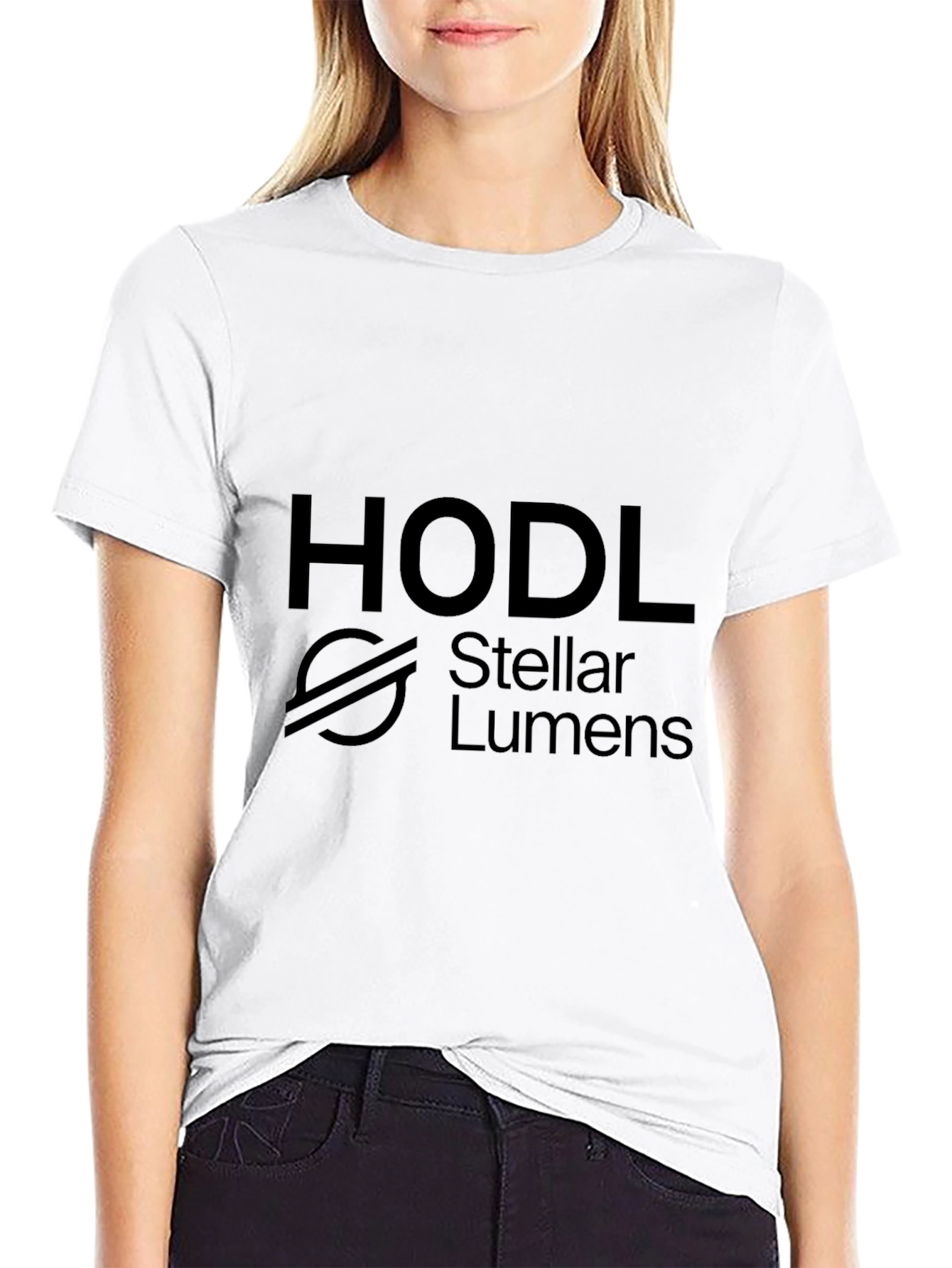 HODL Stellar Lumens Black T-Shirt Crypto Investor Tee