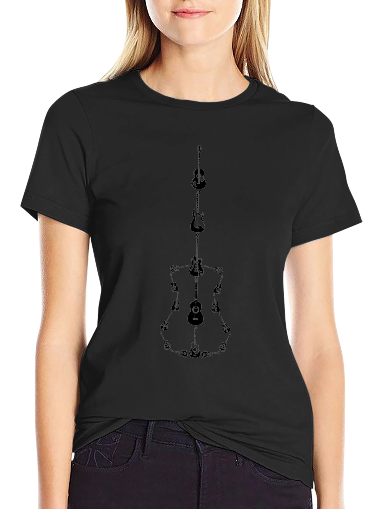 Guitar Art Tee - Musical Instrument Design