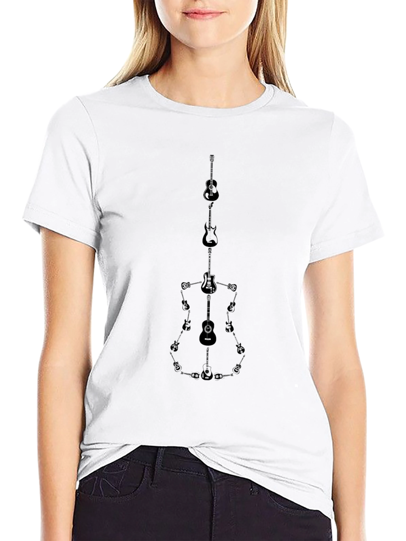 Guitar Art Tee - Musical Instrument Design