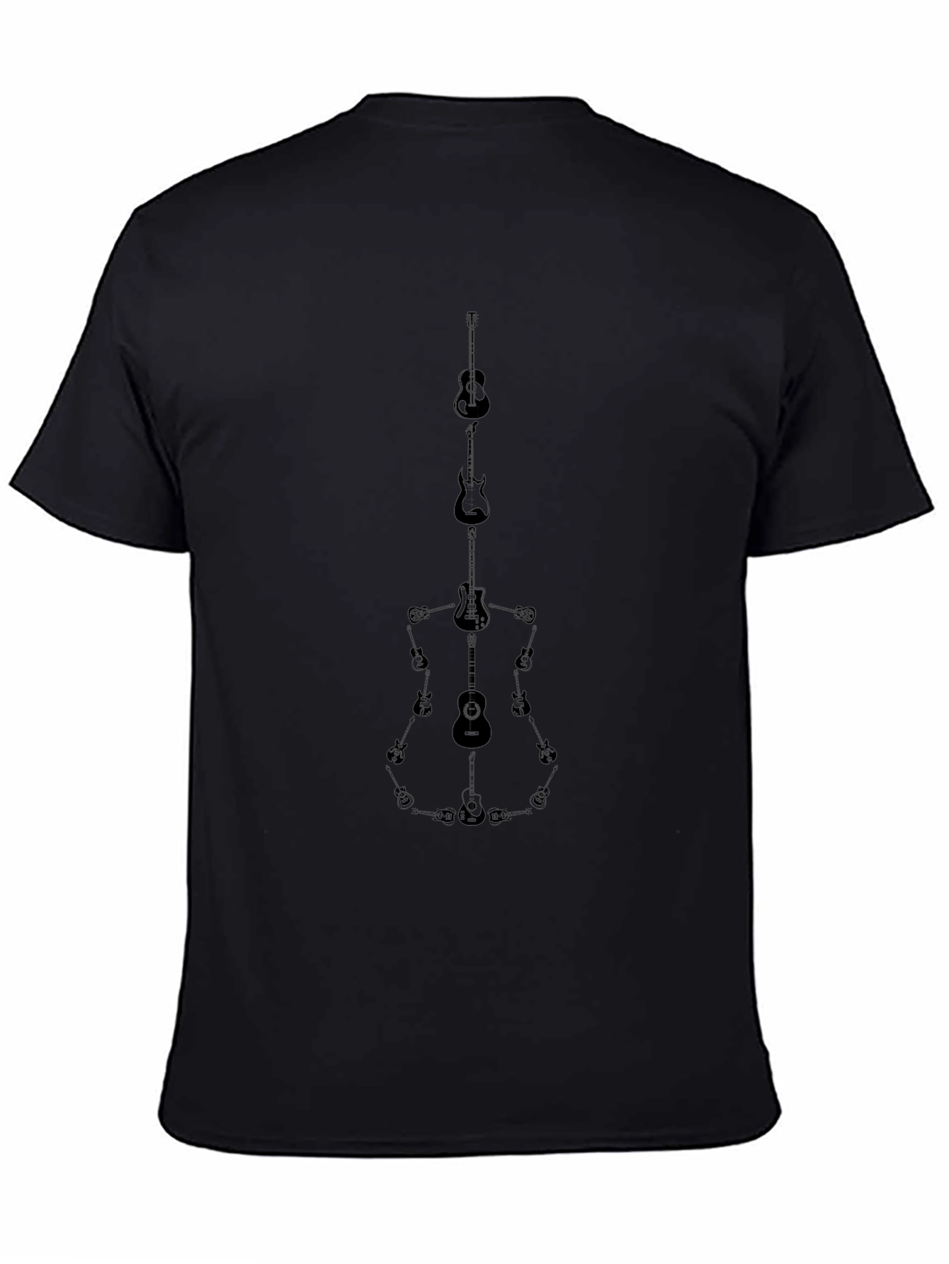 Guitar Art Tee - Musical Instrument Design