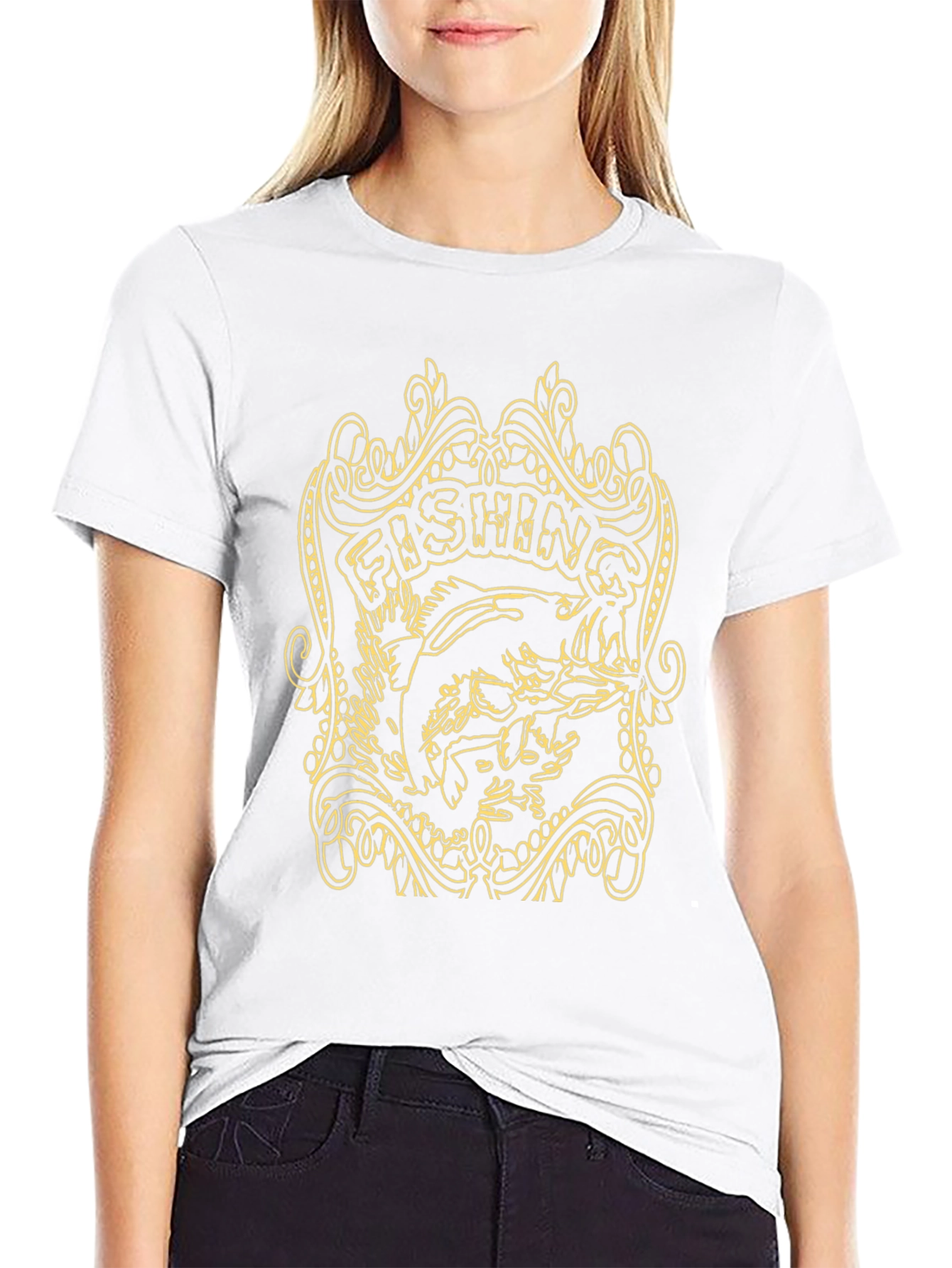 Fishing Graphic Tee - Black Cotton T-Shirt