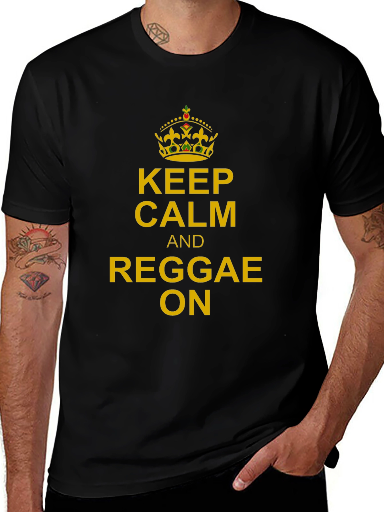 Keep Calm and Reggae On Graphic Tee