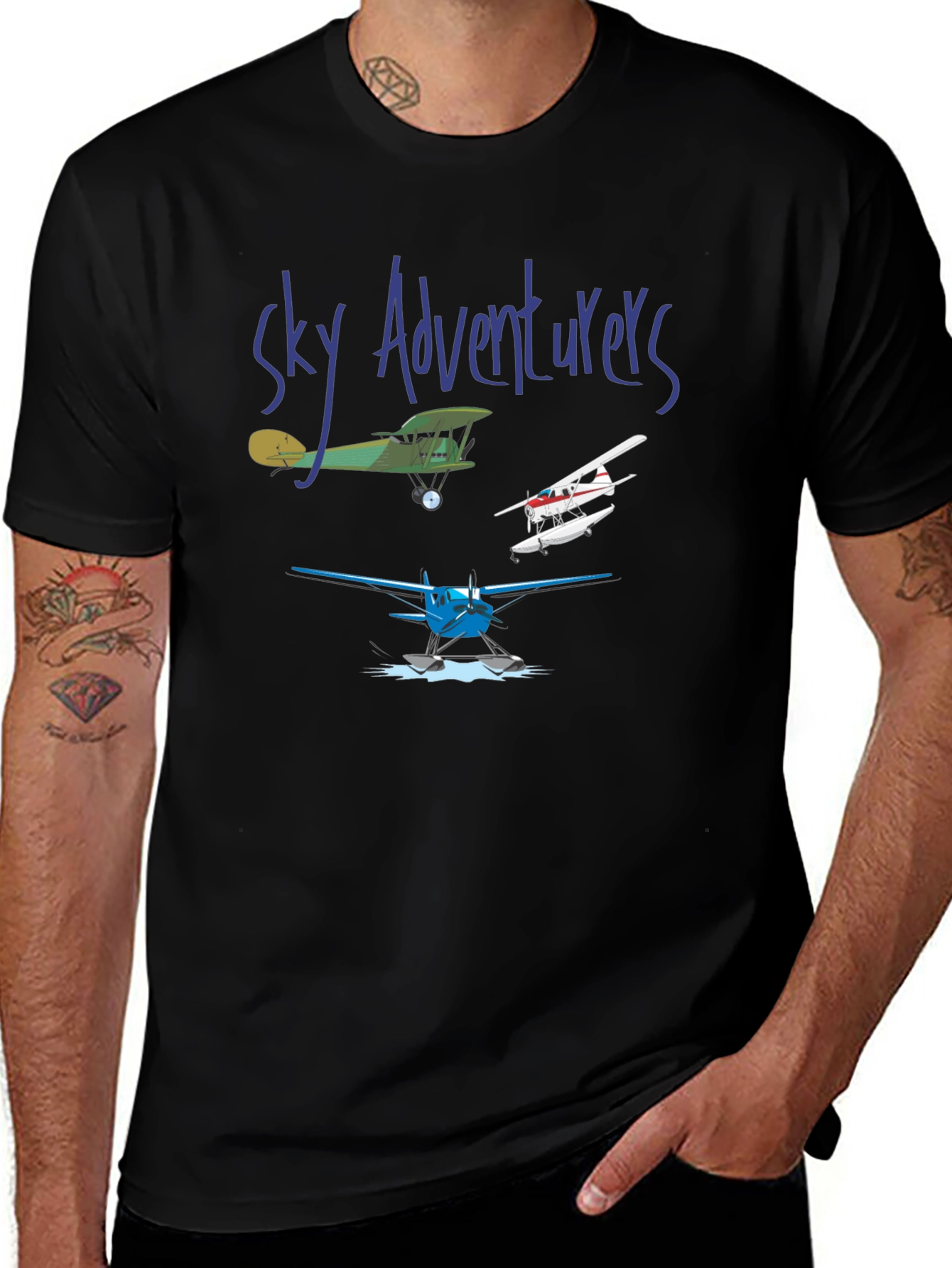 Sky Adventures T-Shirt - Airplane Design