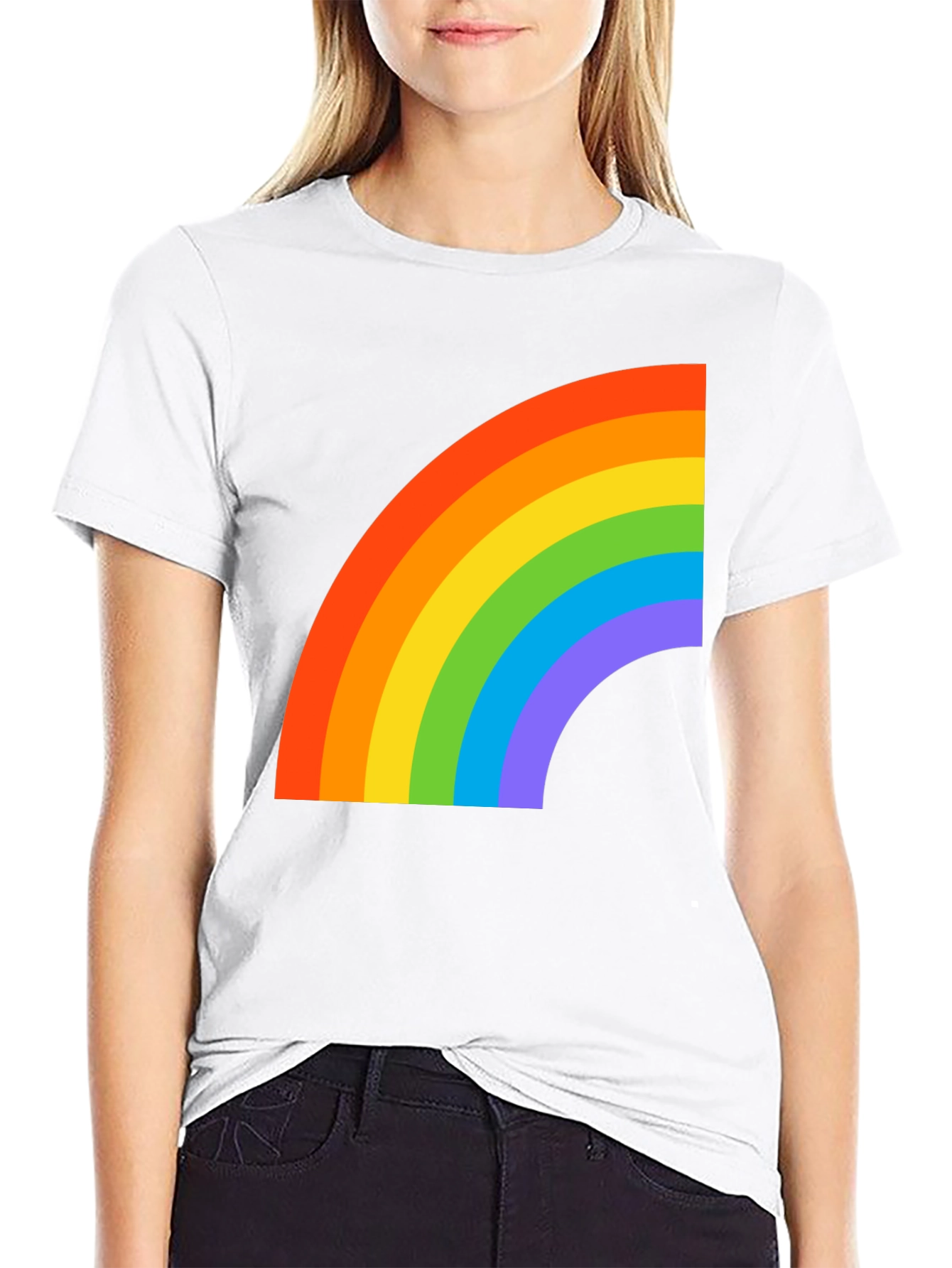 Rainbow Graphic Black T-Shirt