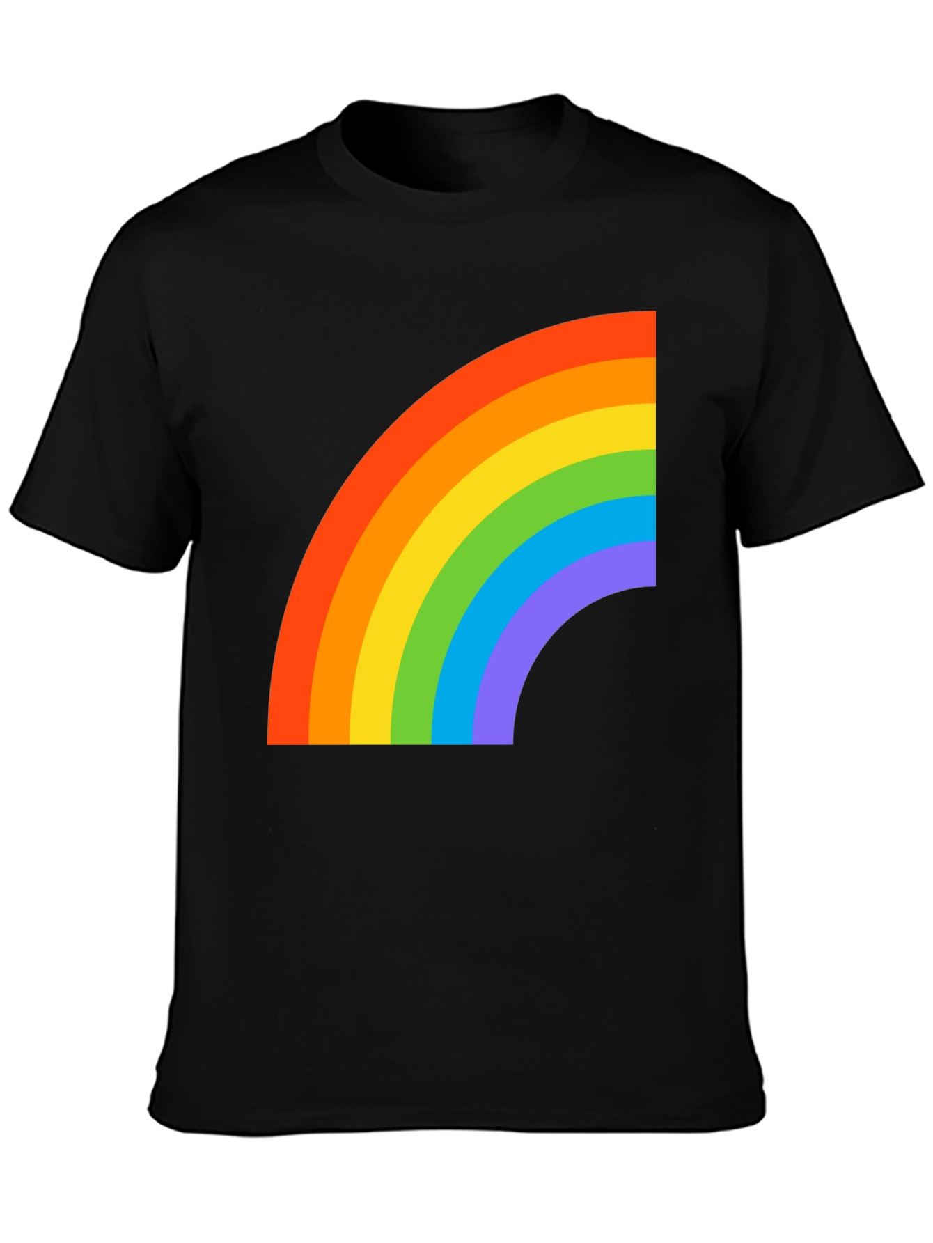 Rainbow Graphic Black T-Shirt