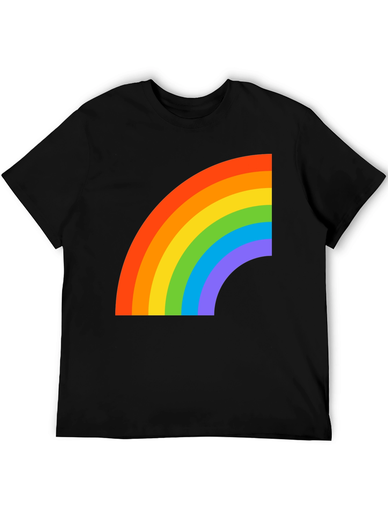 Rainbow Graphic Black T-Shirt