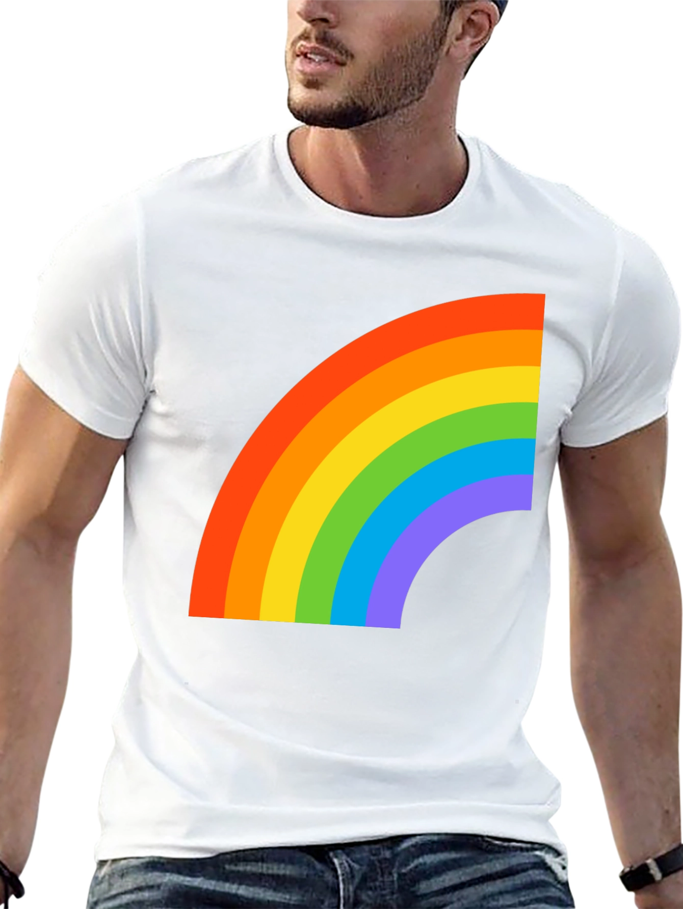 Rainbow Graphic Black T-Shirt