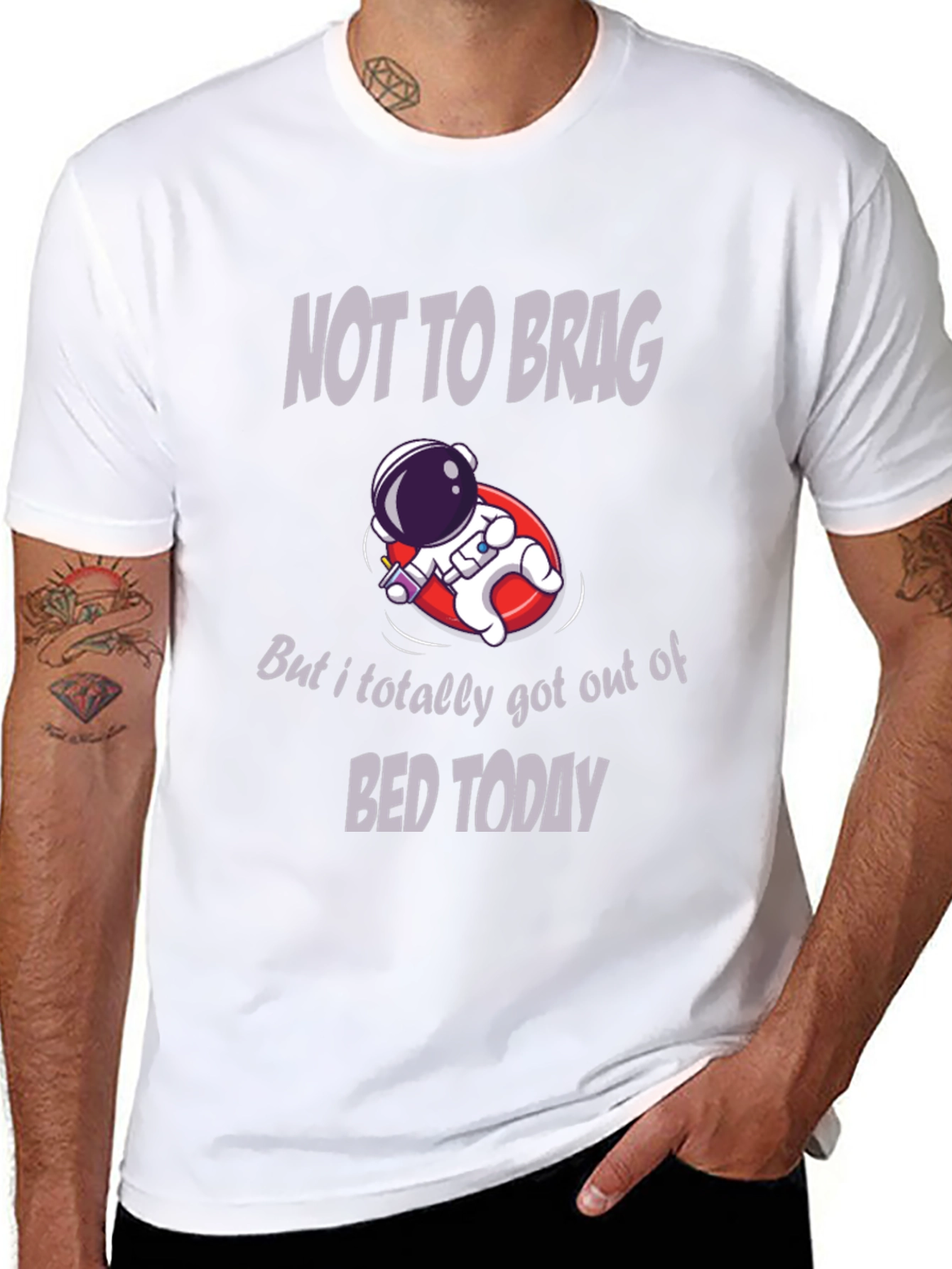 Humorous Astronaut T-Shirt: Not to Brag