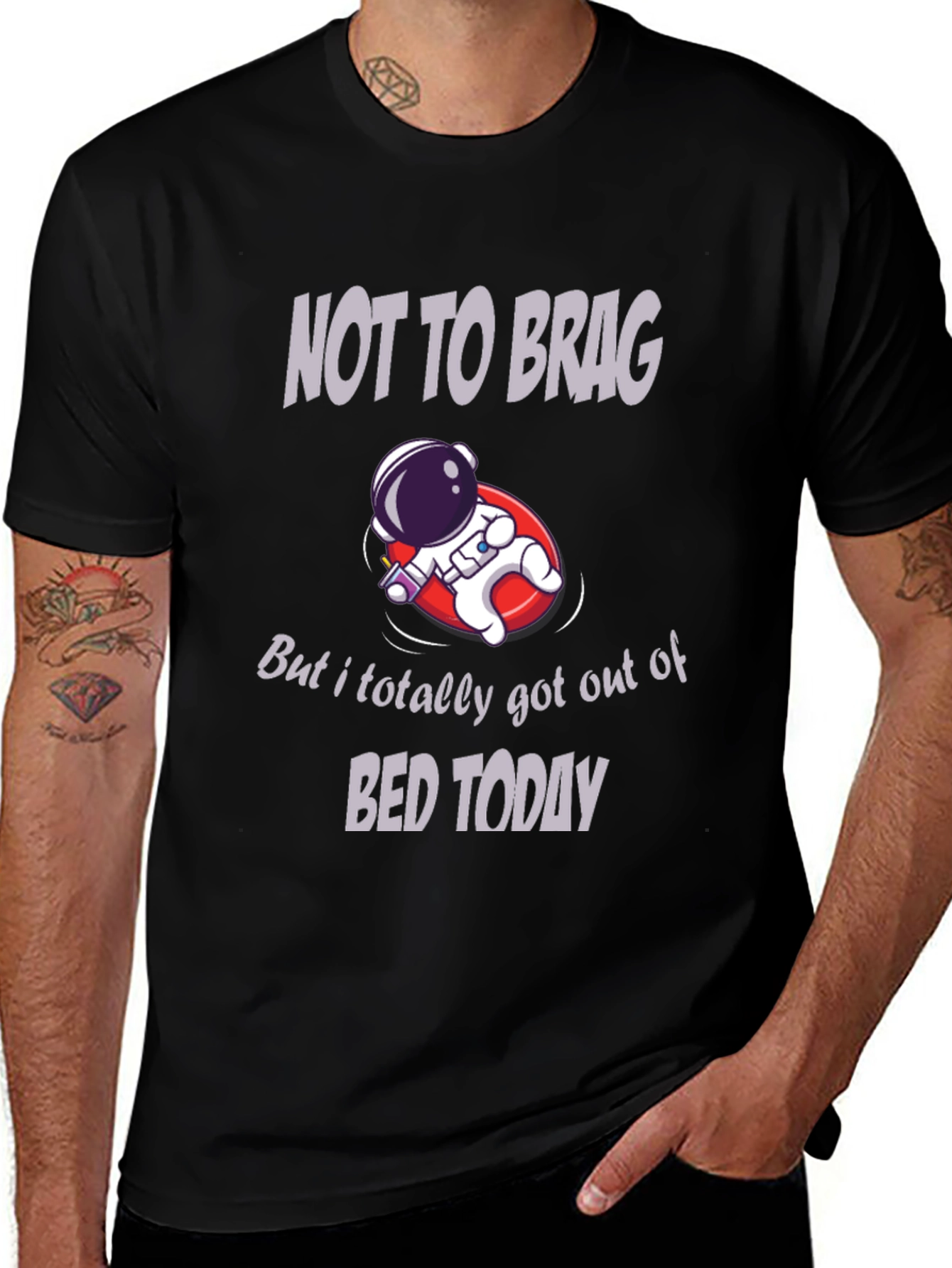 Humorous Astronaut T-Shirt: Not to Brag