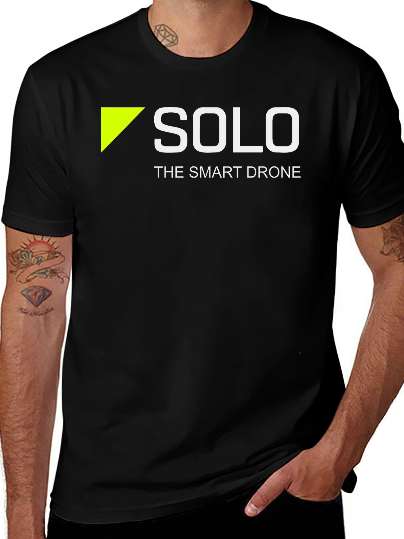 Solo: The Smart Drone T-Shirt - Black Cotton