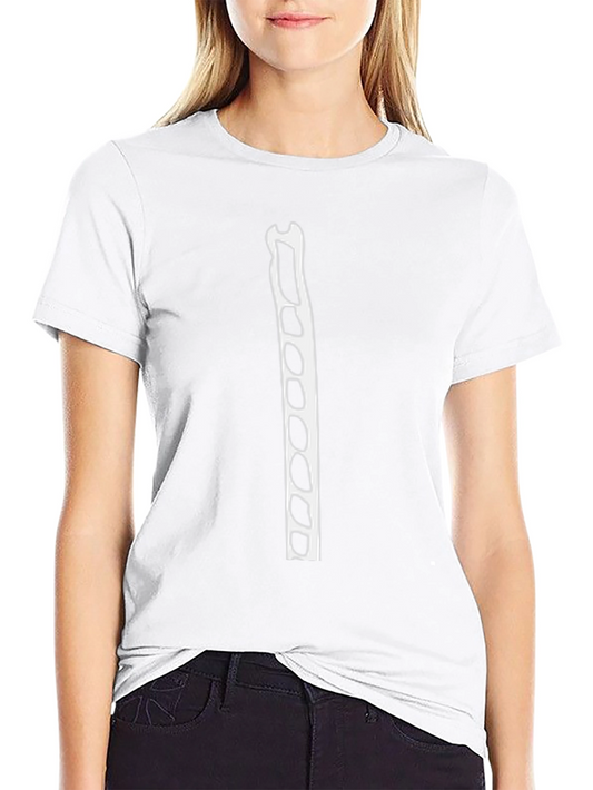 Black T-Shirt with Spine Print