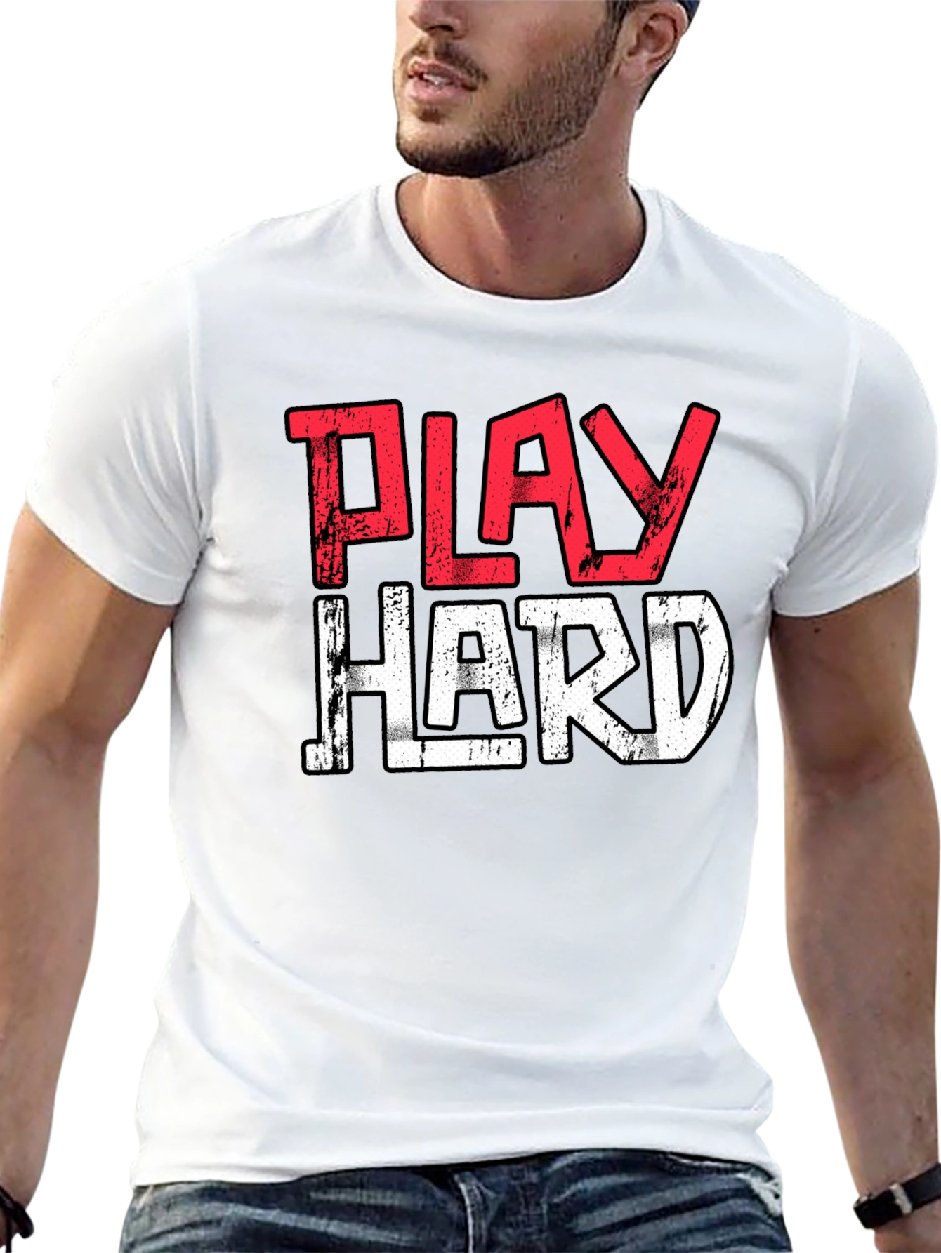Play Hard Black Graphic Tee
