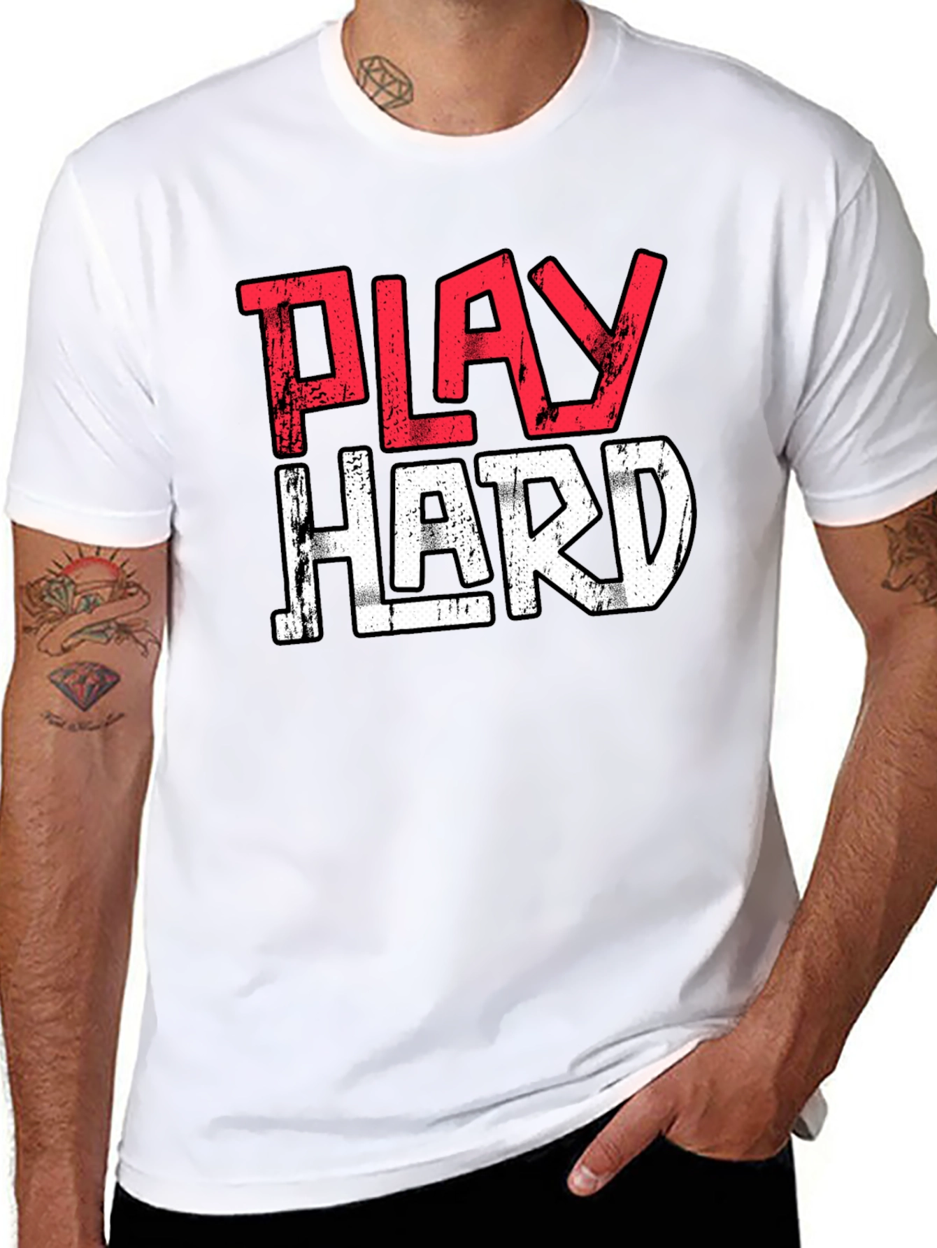 Play Hard Black Graphic Tee