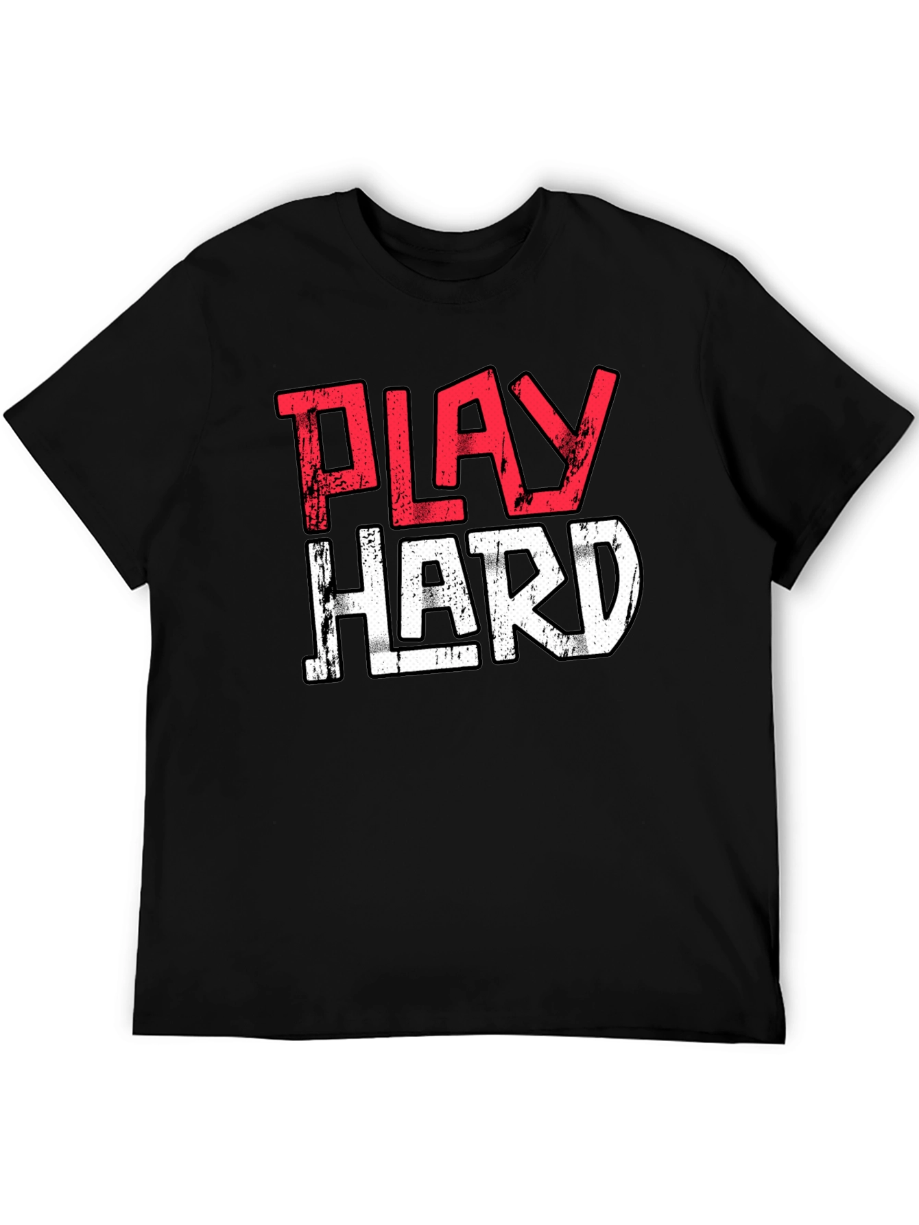 Play Hard Black Graphic Tee