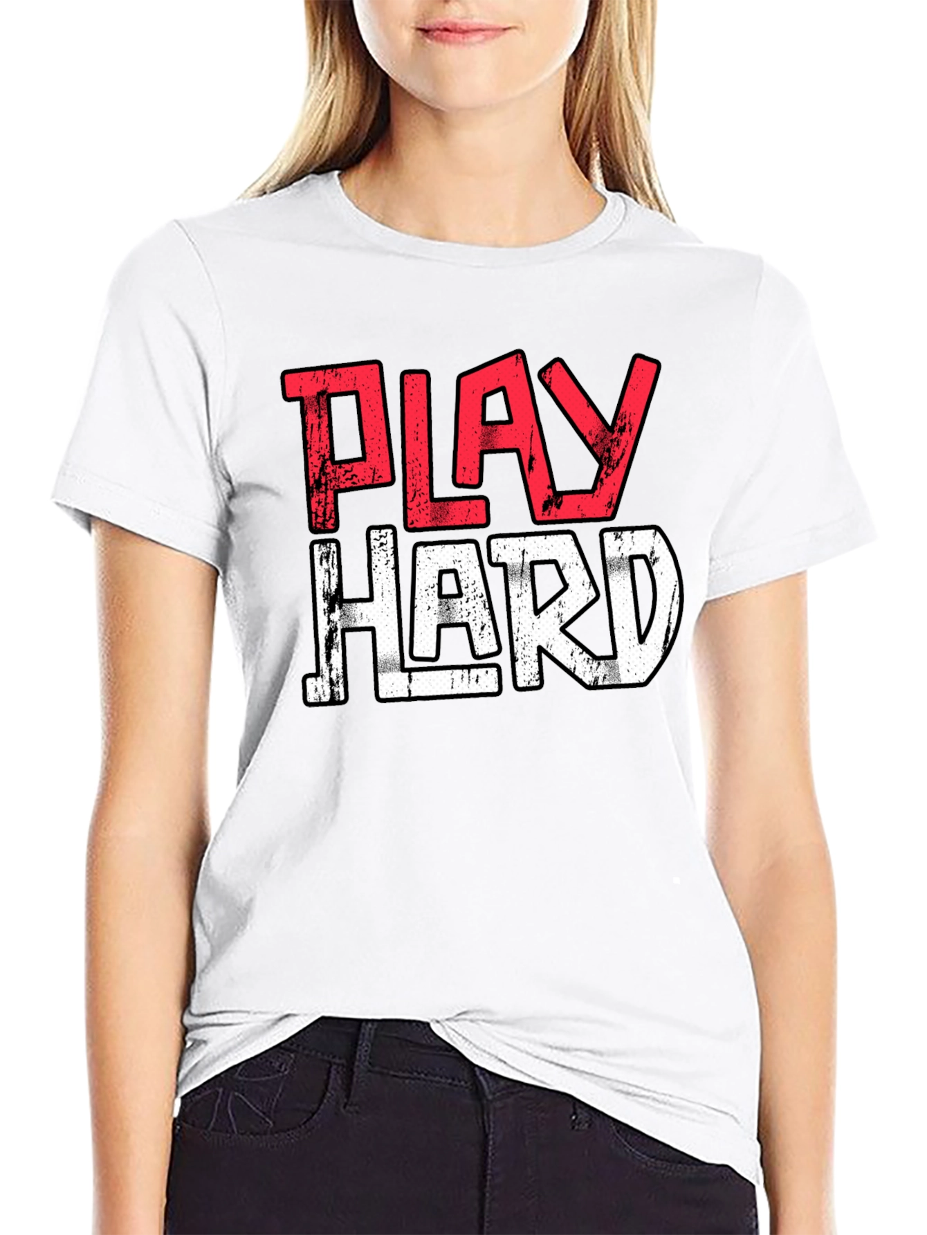 Play Hard Black Graphic Tee