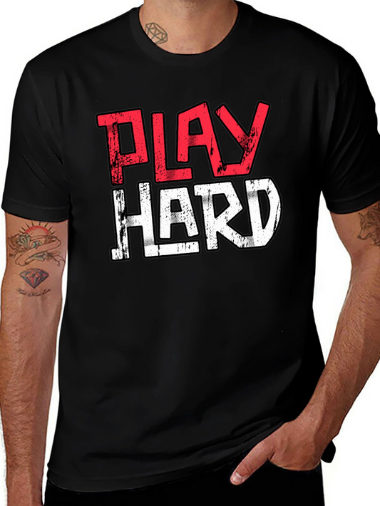 Play Hard Black Graphic Tee