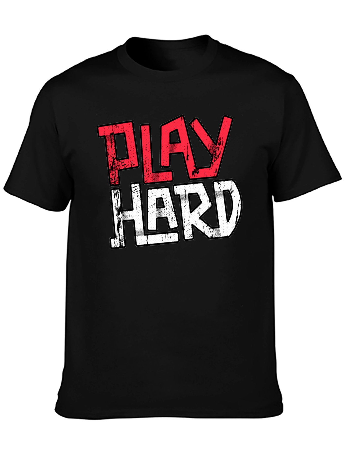Play Hard Black Graphic Tee