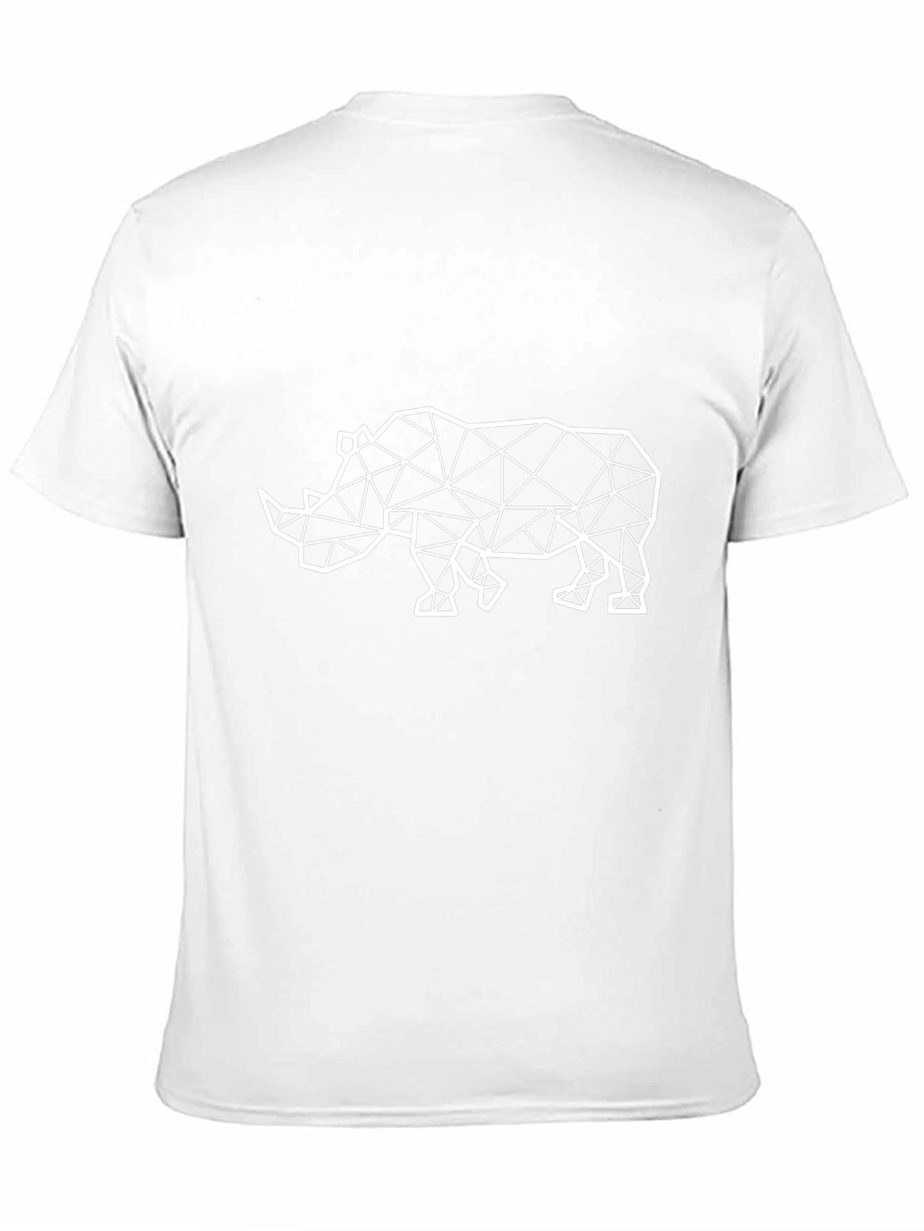 Geometric Rhino Graphic Tee - Black