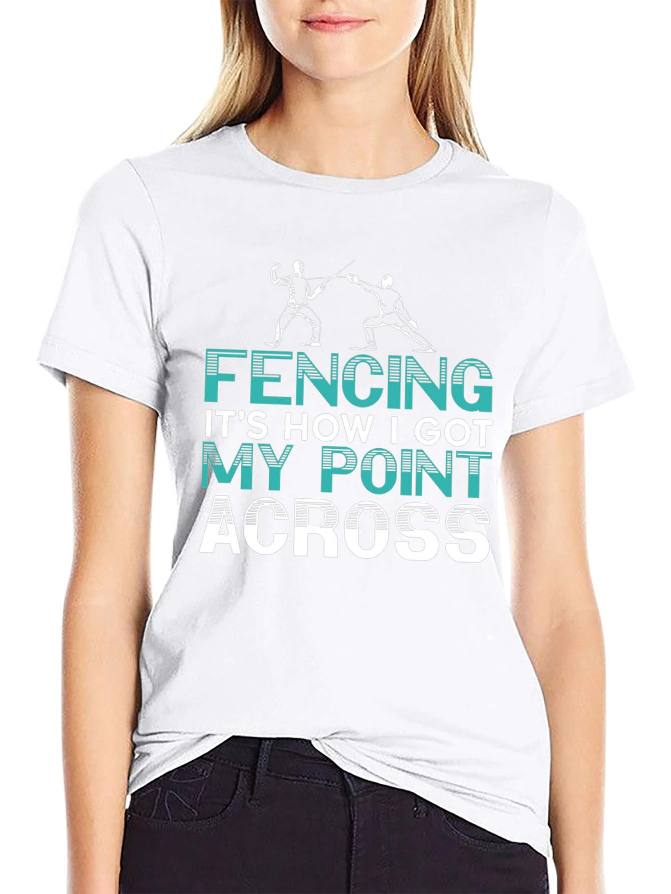 Fencing Point Across Graphic Tee