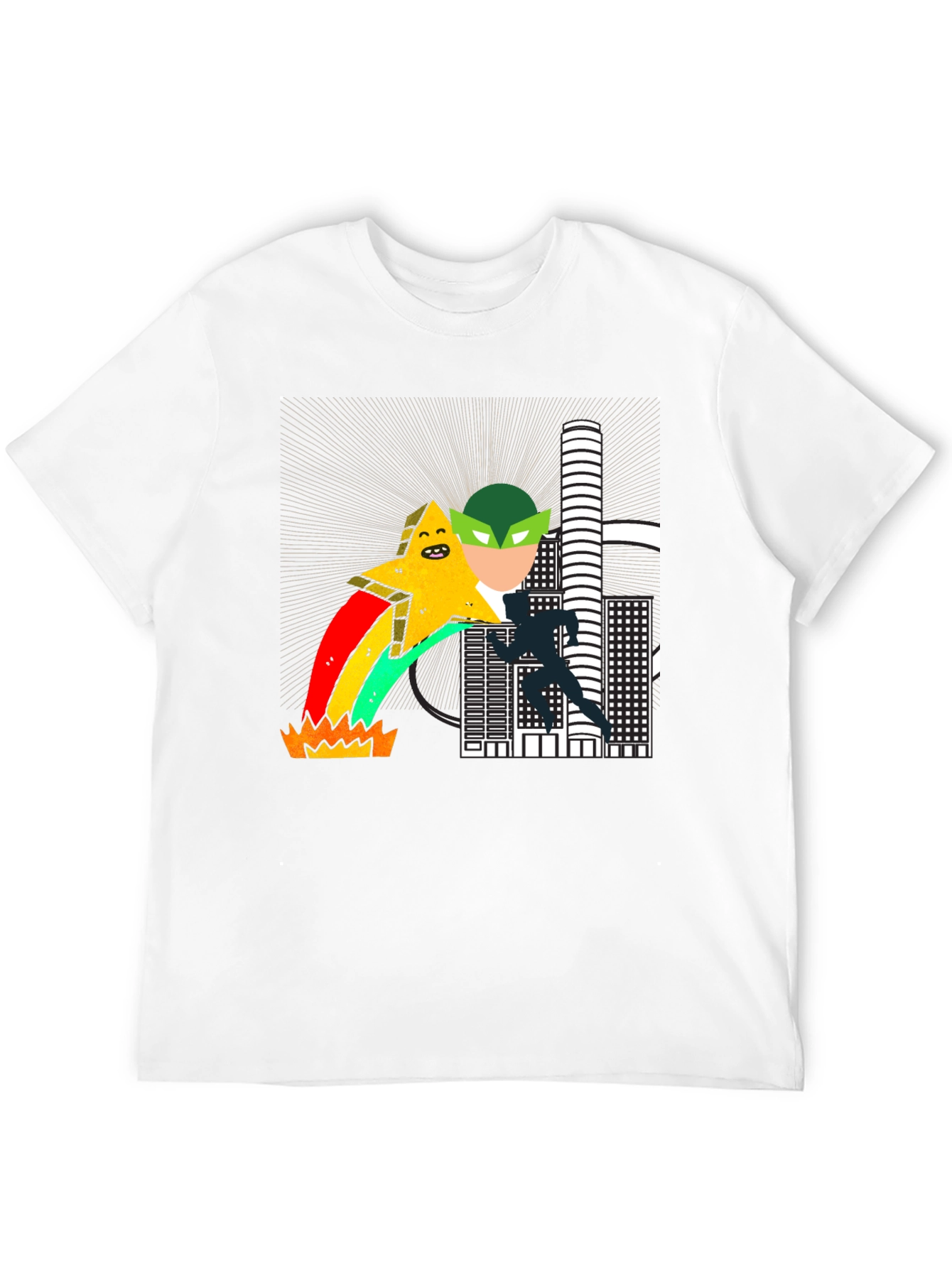 Star Rainbow Cityscape T-Shirt