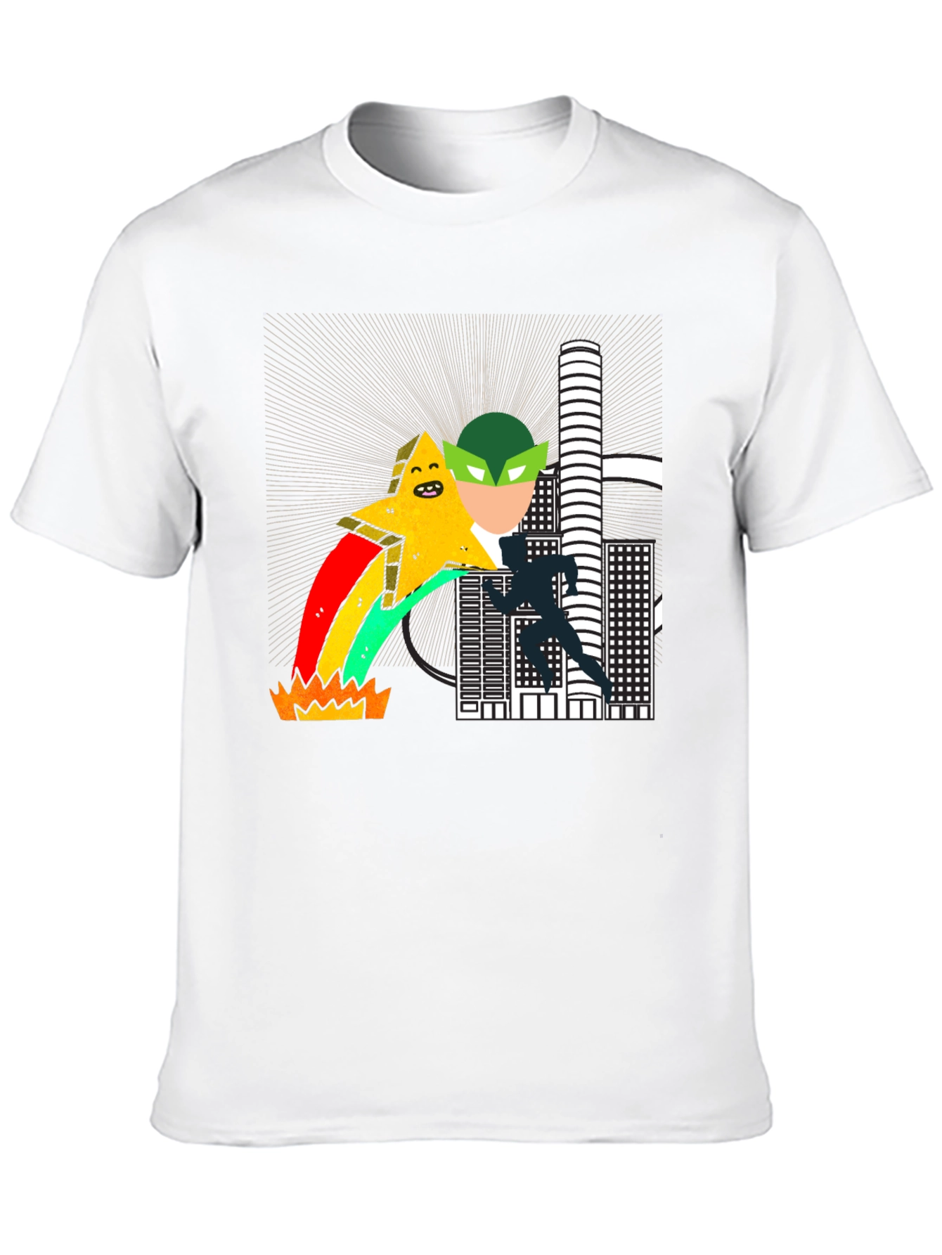 Star Rainbow Cityscape T-Shirt