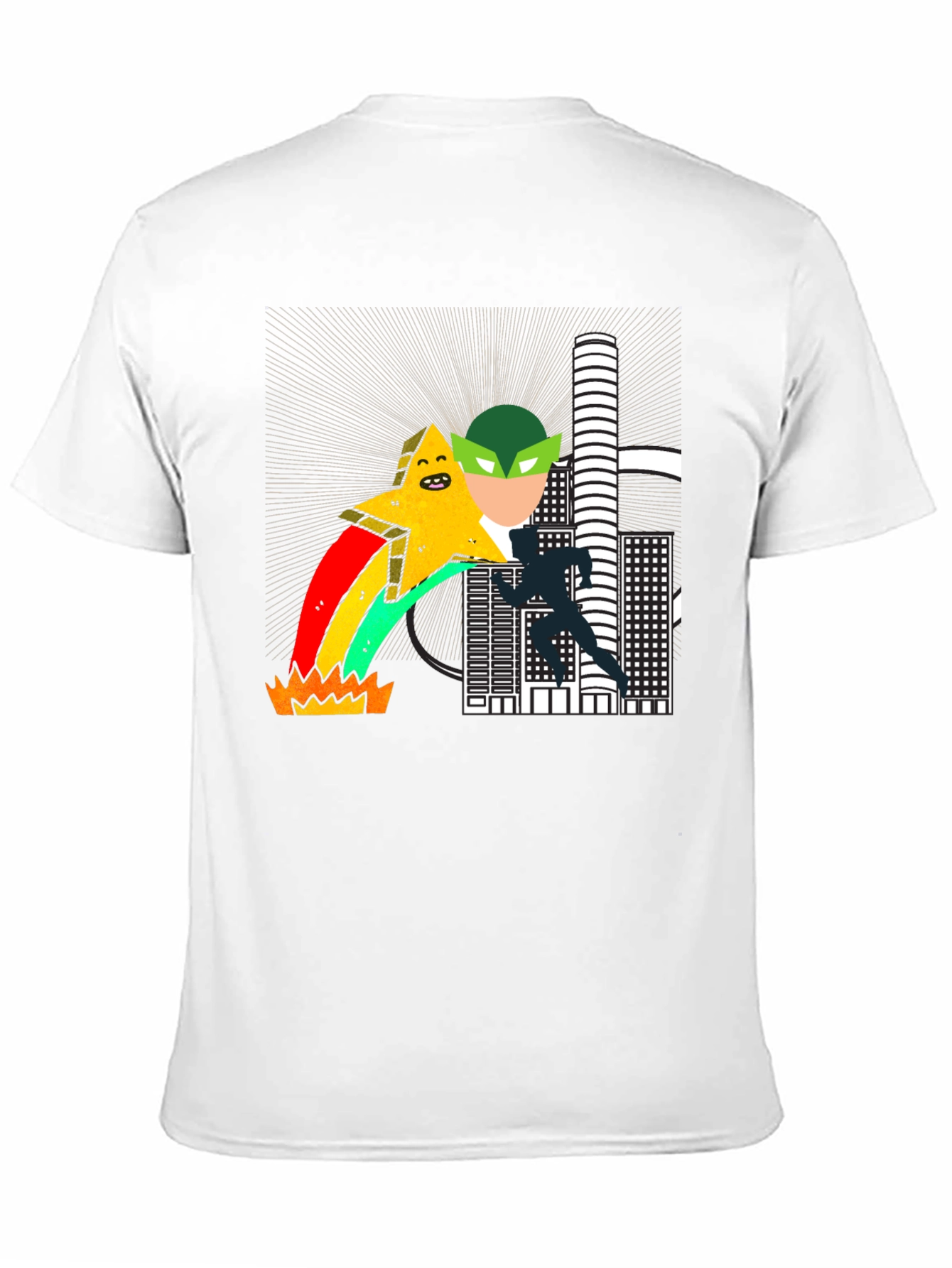 Star Rainbow Cityscape T-Shirt