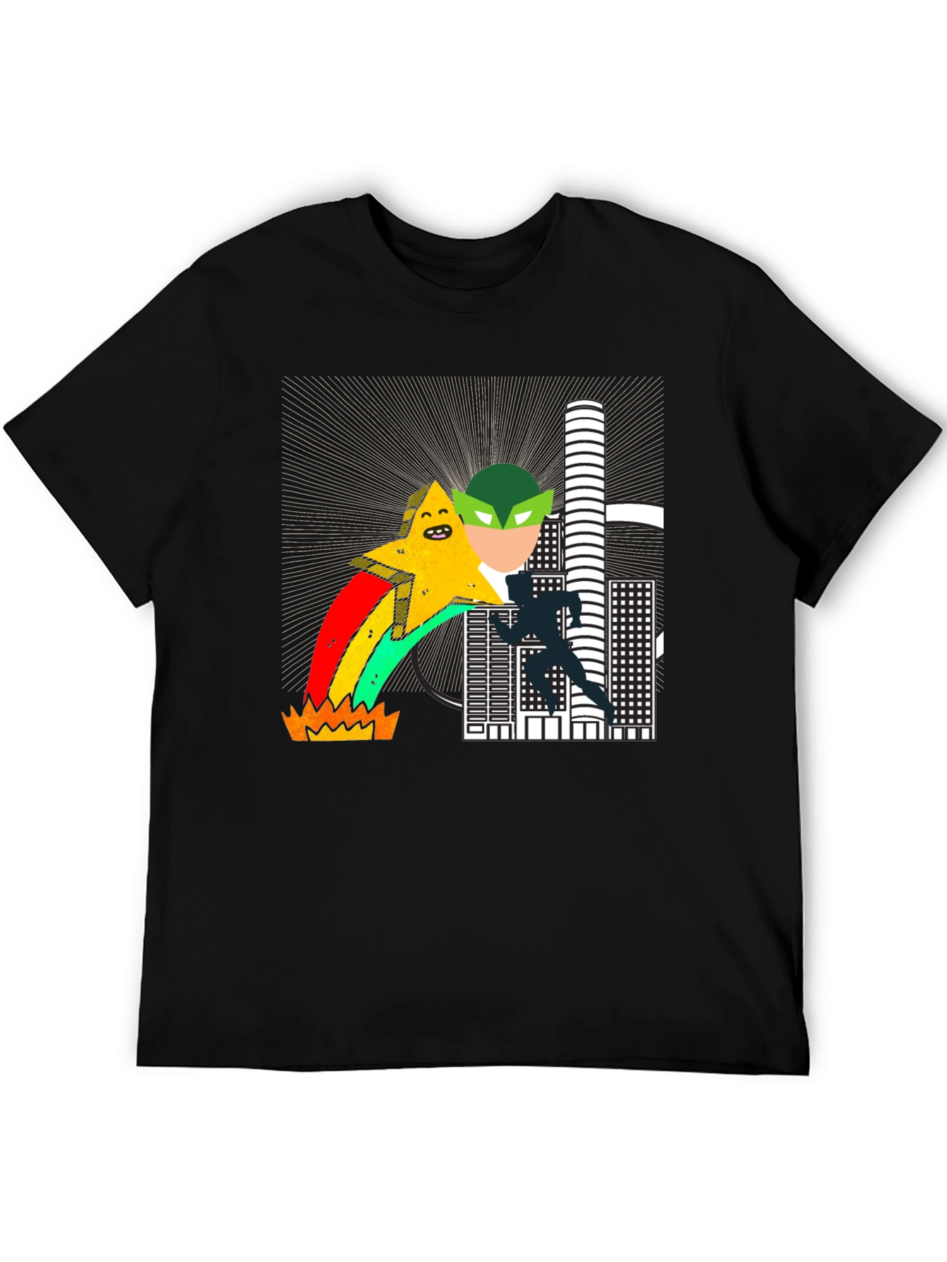 Star Rainbow Cityscape T-Shirt