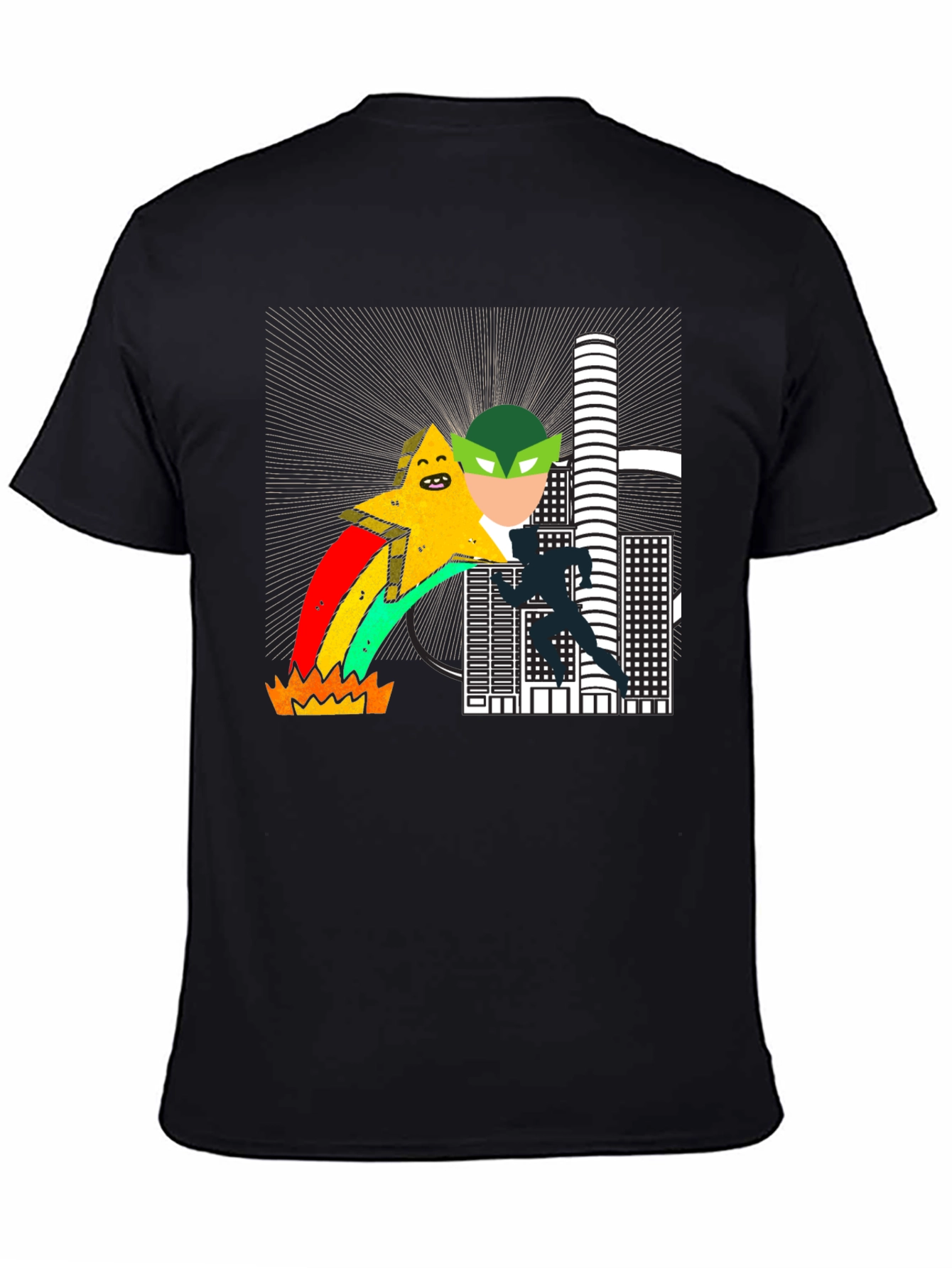 Star Rainbow Cityscape T-Shirt