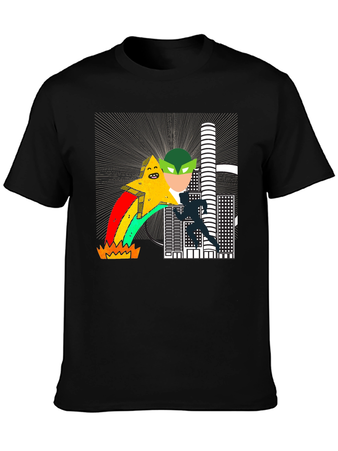 Star Rainbow Cityscape T-Shirt
