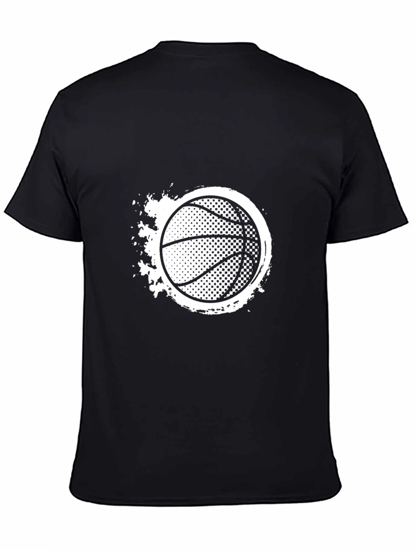 Mens Black Basketball Graphic T-Shirt