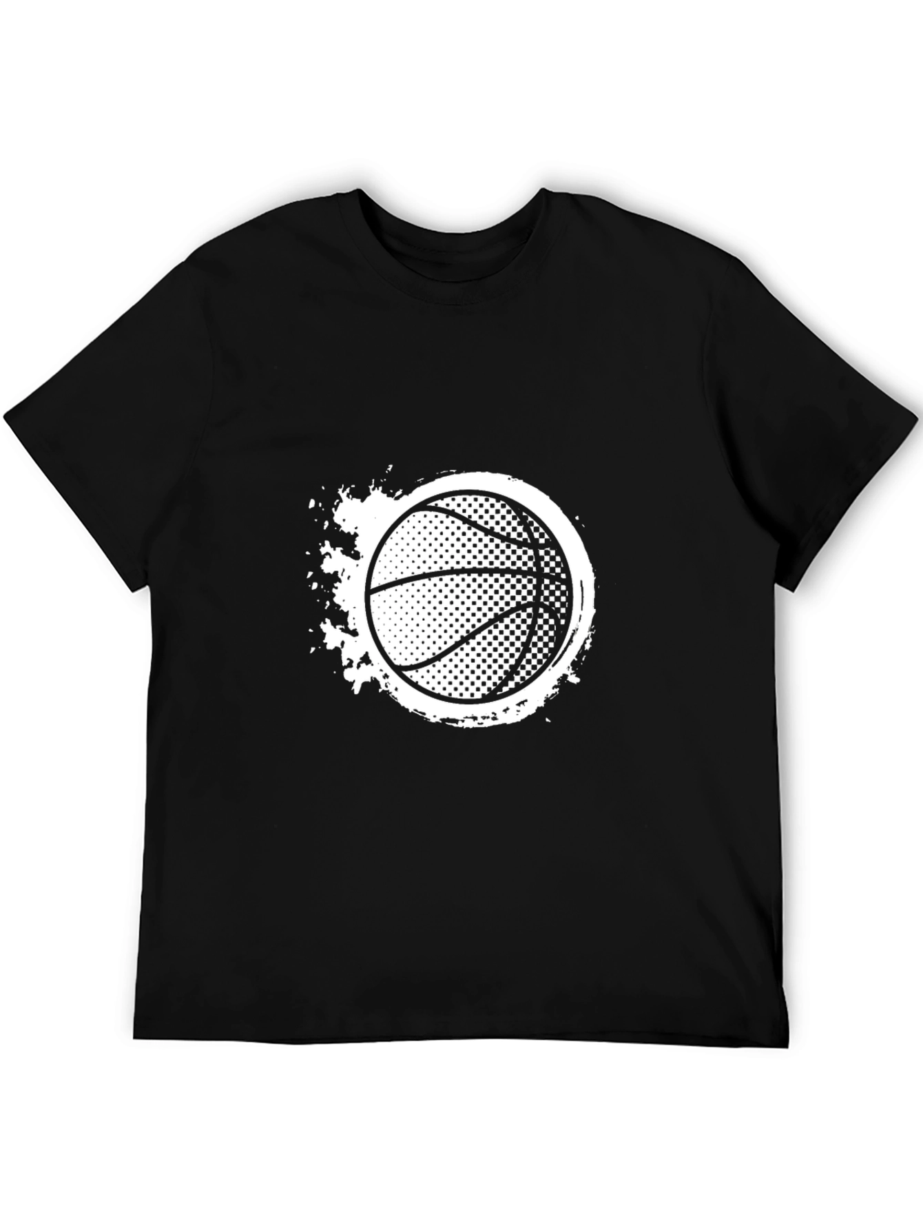 Mens Black Basketball Graphic T-Shirt