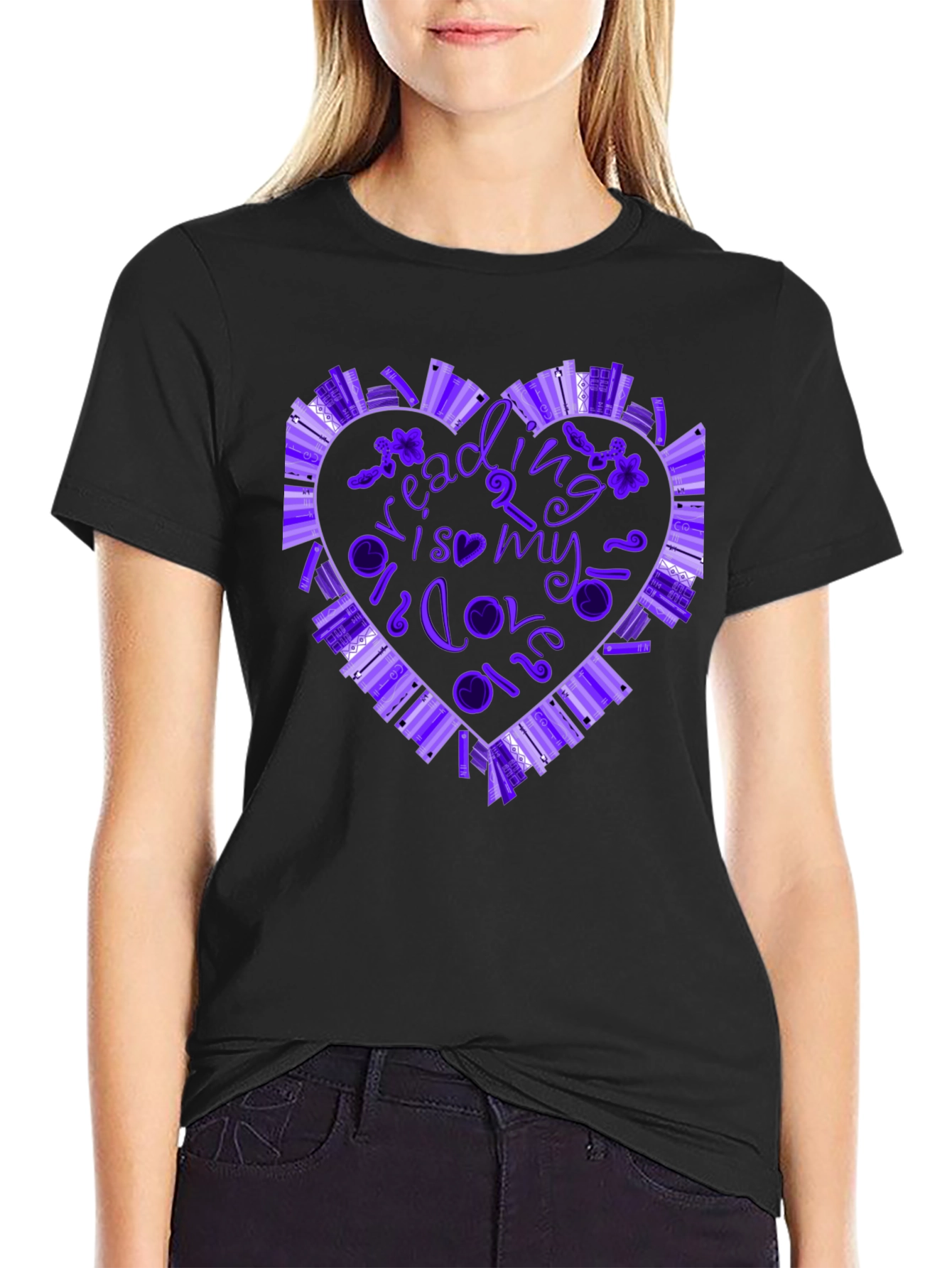 Reading is My Love Language Book Heart T-Shirt