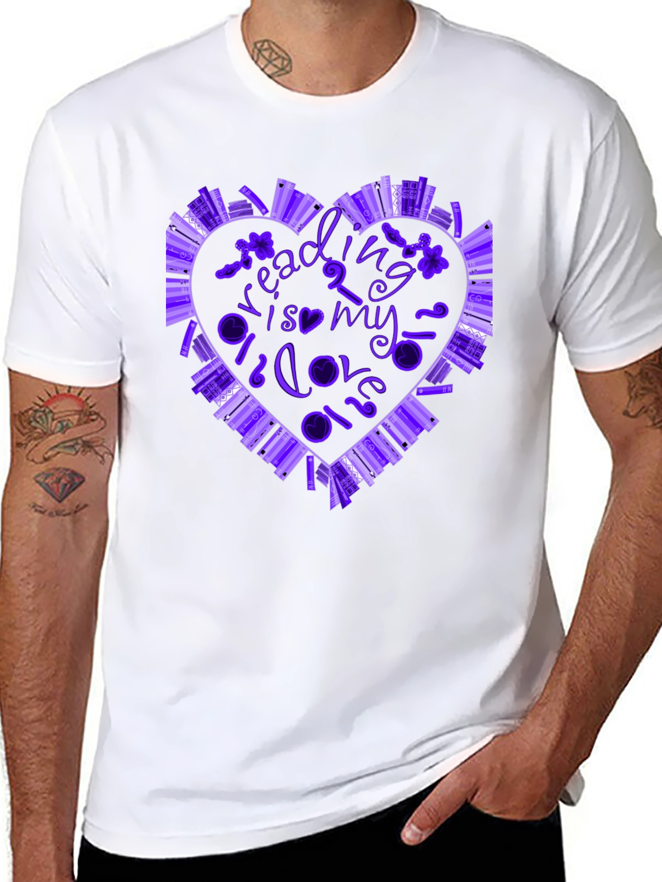 Reading is My Love Language Book Heart T-Shirt
