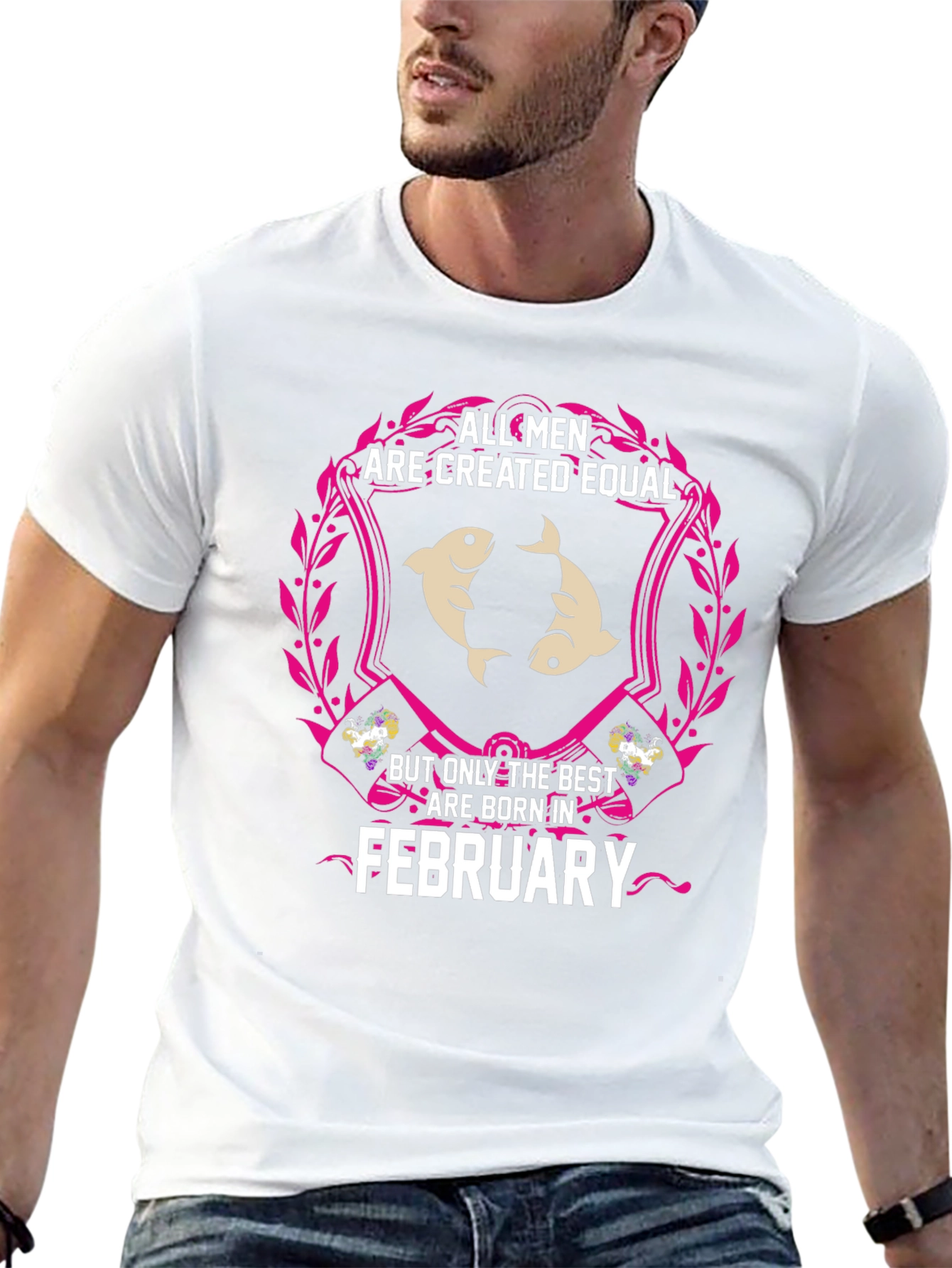 February Born Mens T-Shirt - Pisces Zodiac