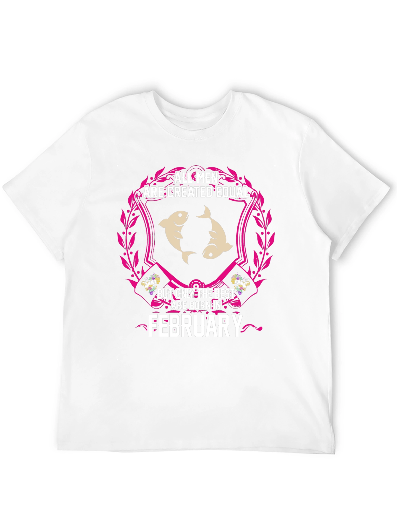 February Born Mens T-Shirt - Pisces Zodiac