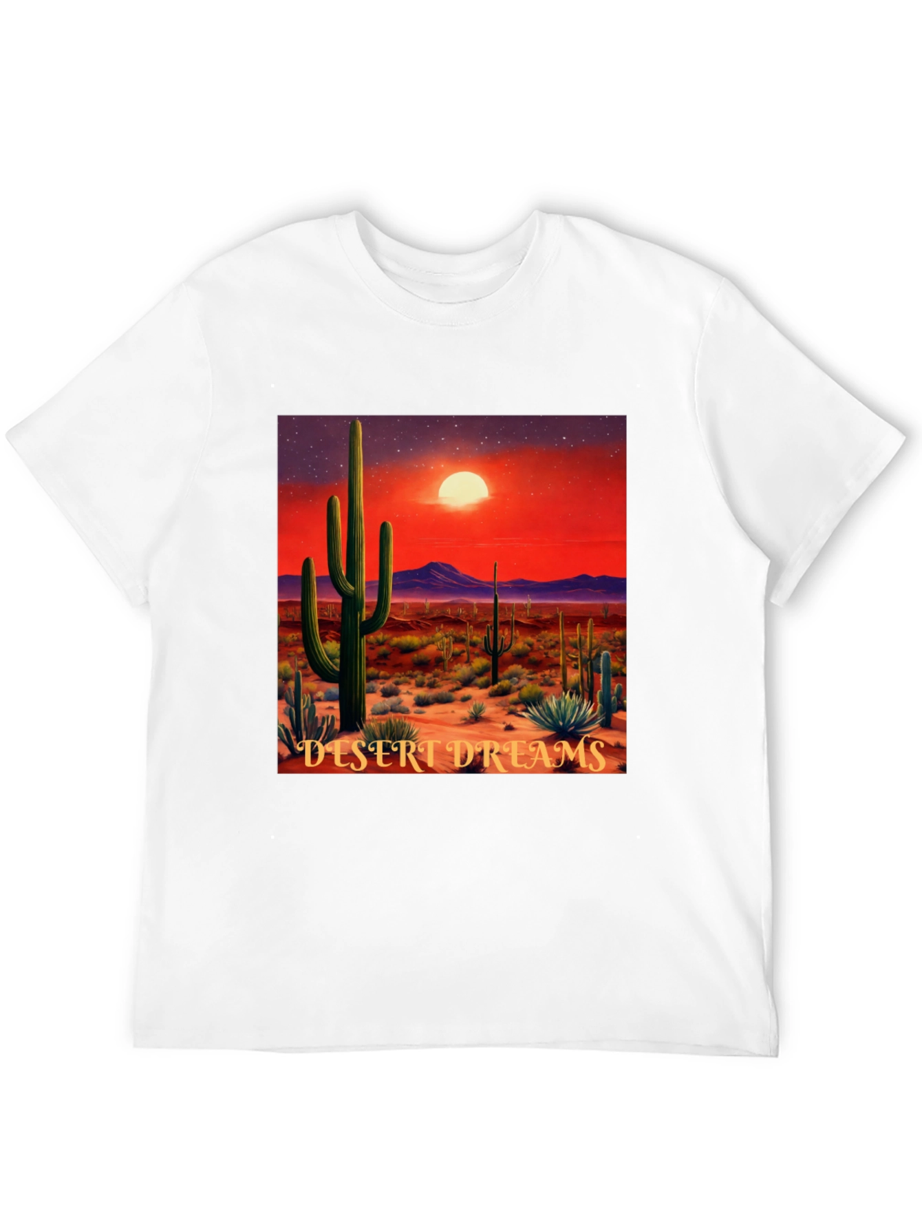 Desert Dreams Graphic T-Shirt - Black Cotton Tee