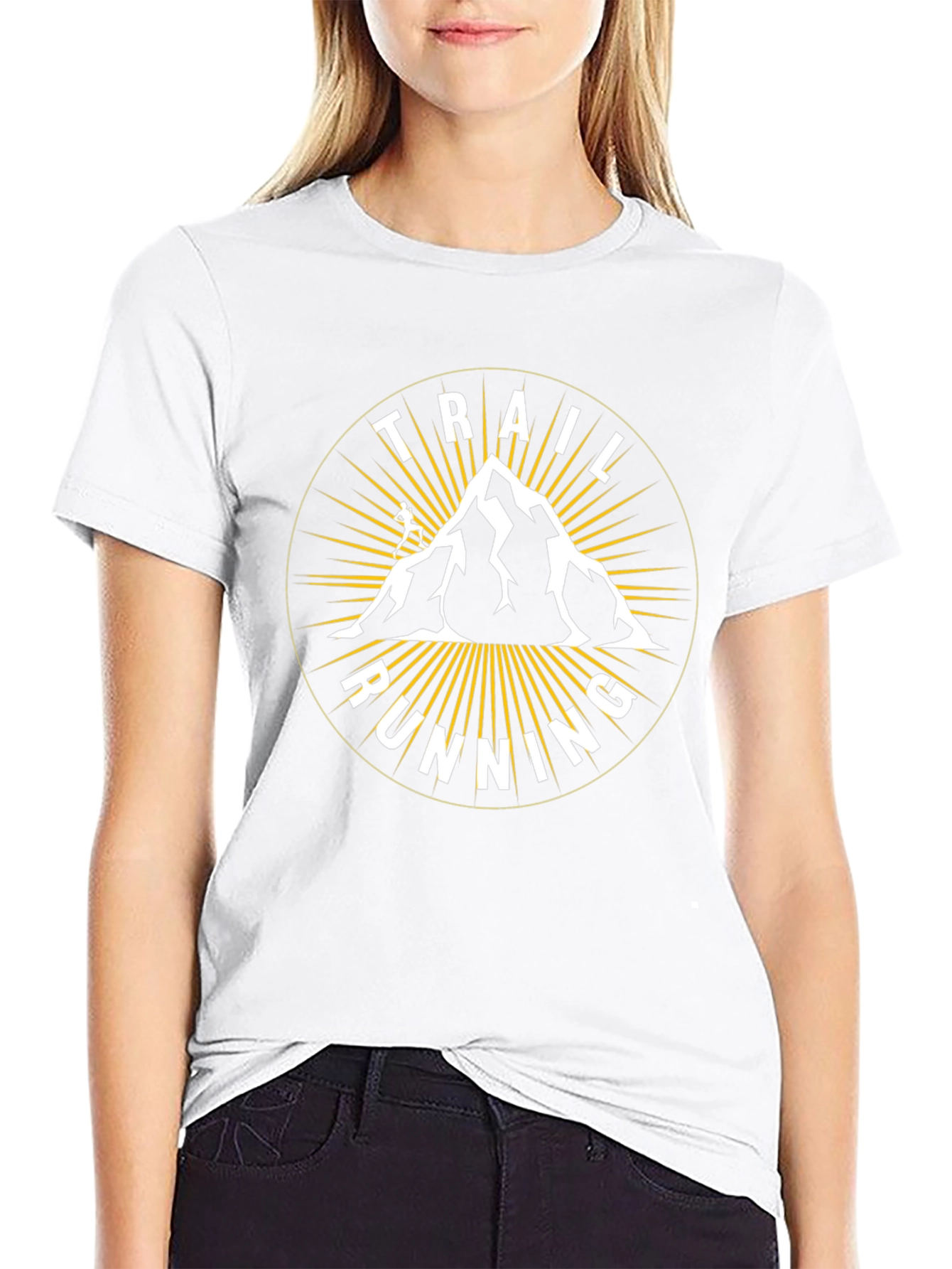 Trail Running Mountain T-Shirt - Adventure Design