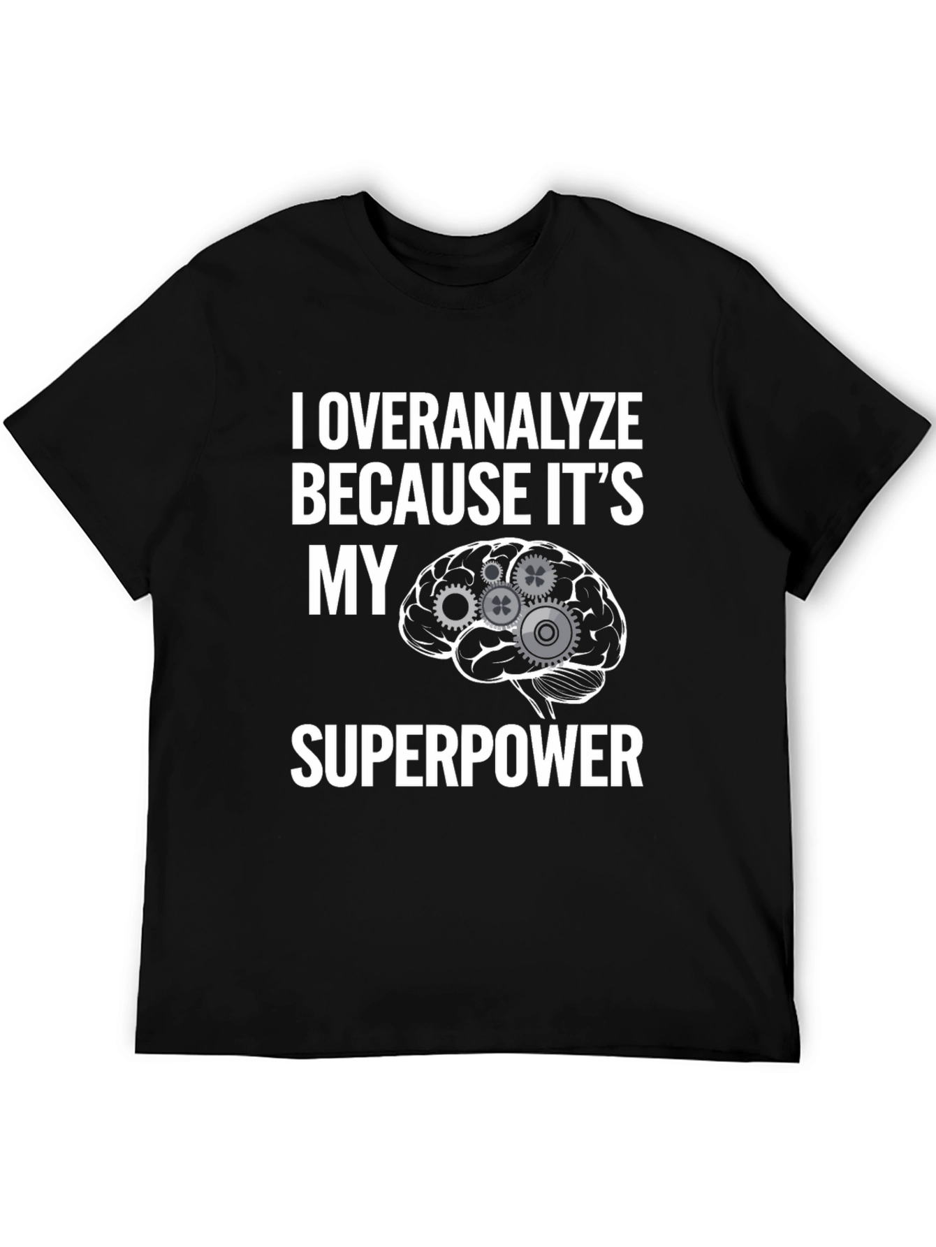 Overanalyze Superpower Graphic Tee - Black T-Shirt