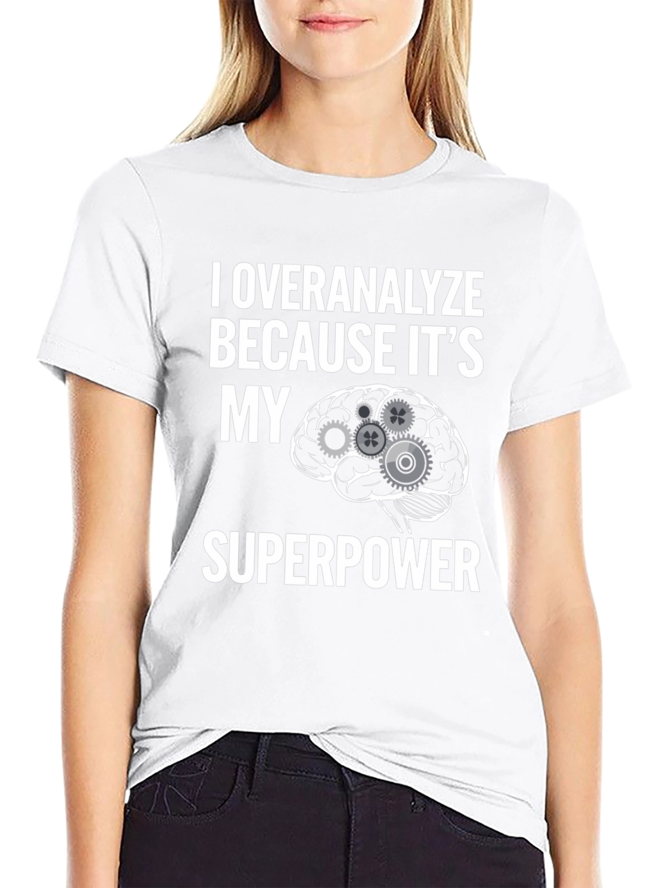Overanalyze Superpower Graphic Tee - Black T-Shirt