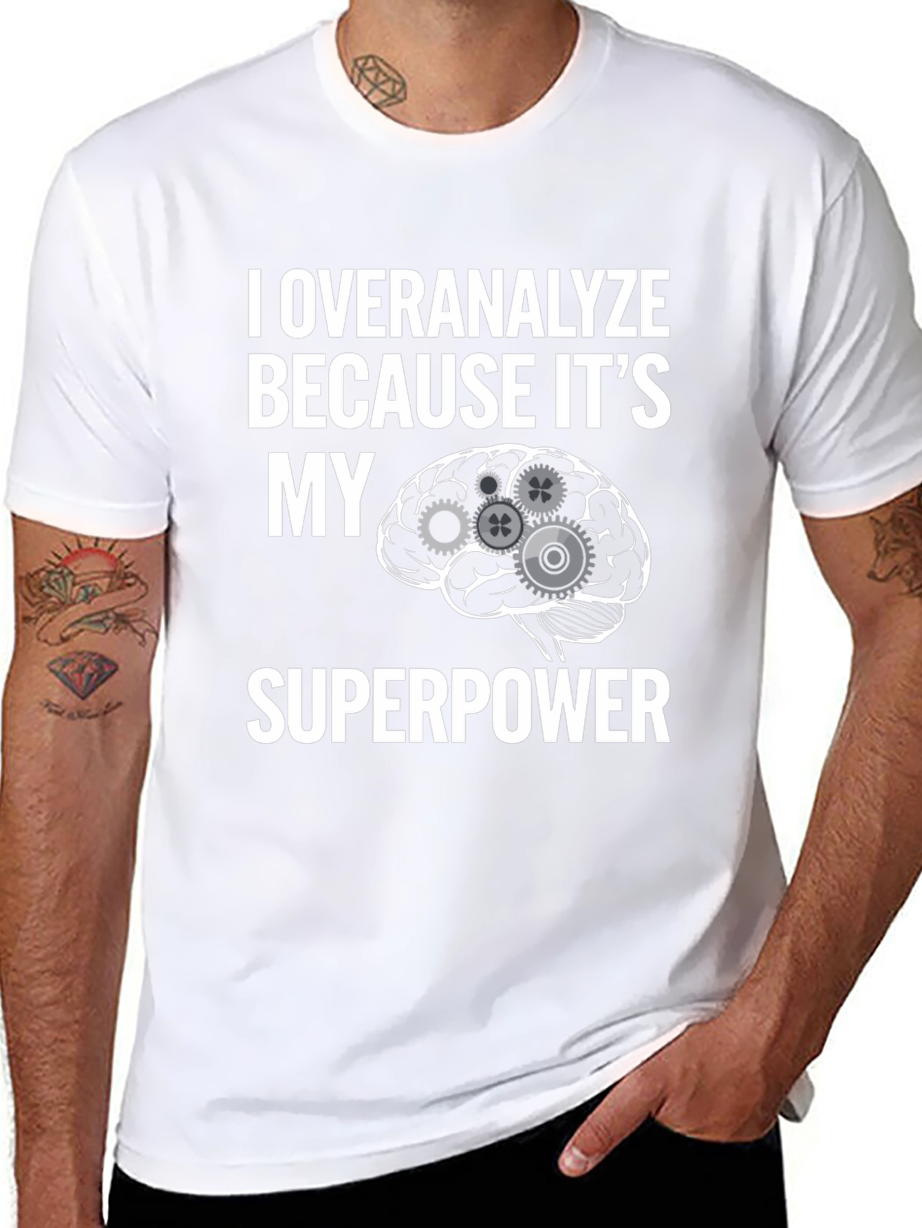 Overanalyze Superpower Graphic Tee - Black T-Shirt